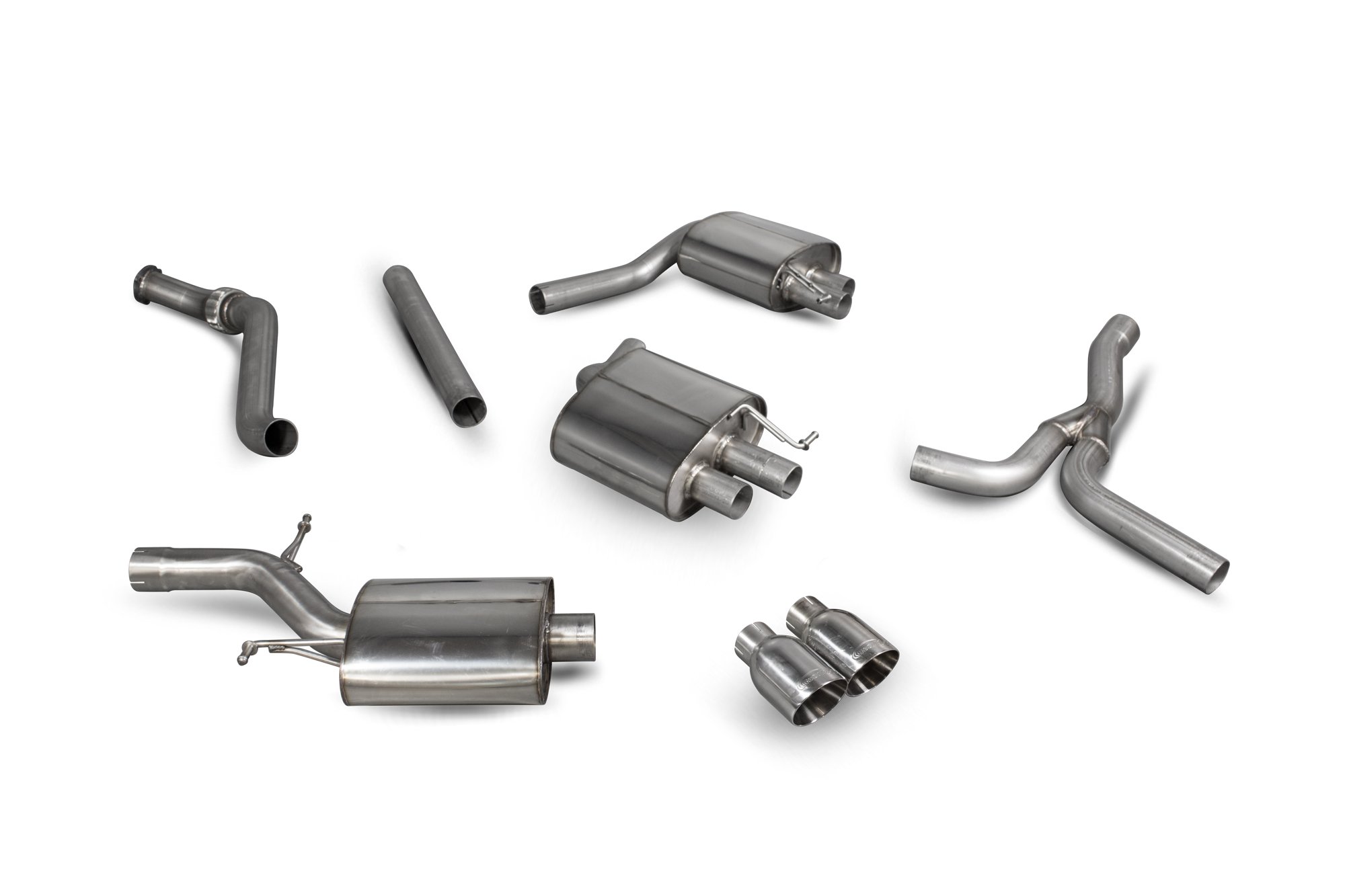 Scorpion Exhausts Audi A5 B8 2.0 TFSI 2012 2016 Resonated cat-back system – Daytona (twin) Tips