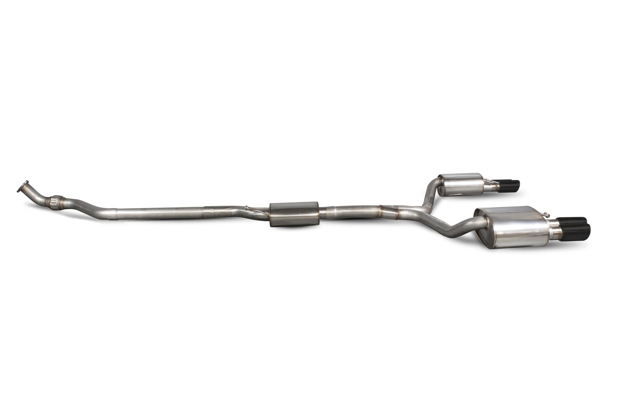 Scorpion Exhausts Audi A5 B8 2.0 TFSI 2012 2016 Resonated cat-back system – Daytona (quad) Ceramic Tips