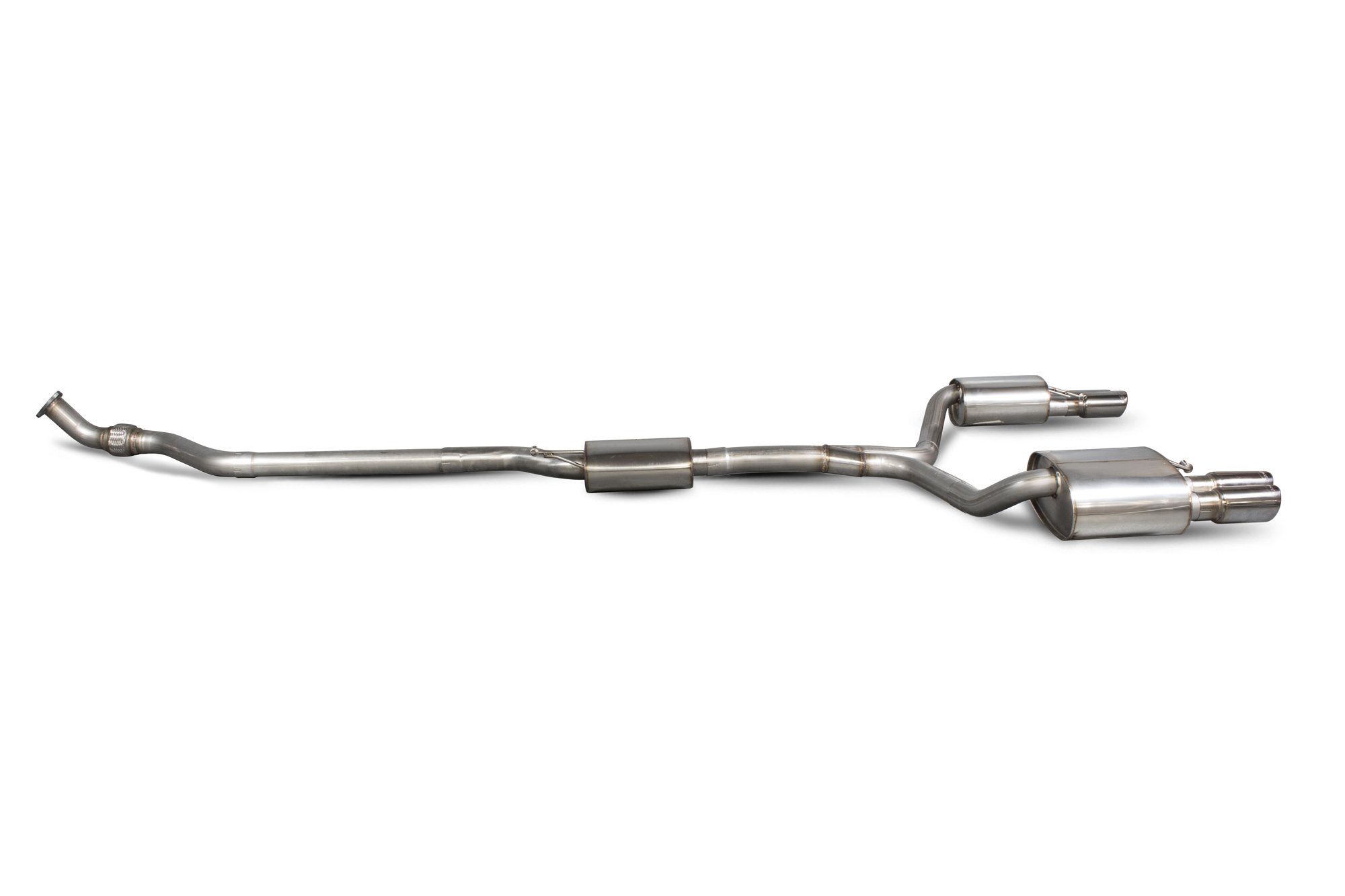 Scorpion Exhausts Audi A5 B8 2.0 TFSI 2012 2016 Resonated cat-back system – Daytona (quad) Tips