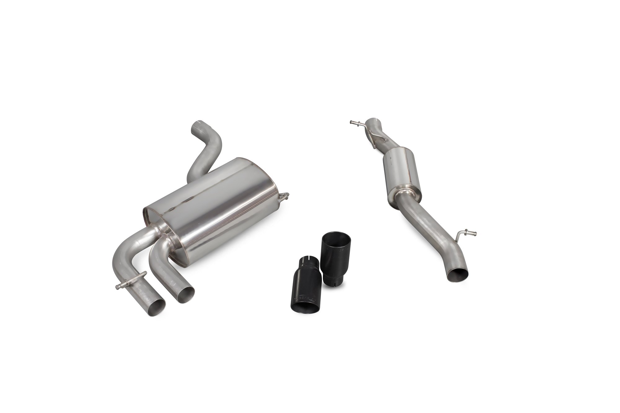 Scorpion Exhausts Audi S3 8P 2006 2012 Resoanted cat-back system – Daytona (twin) Ceramic Tips