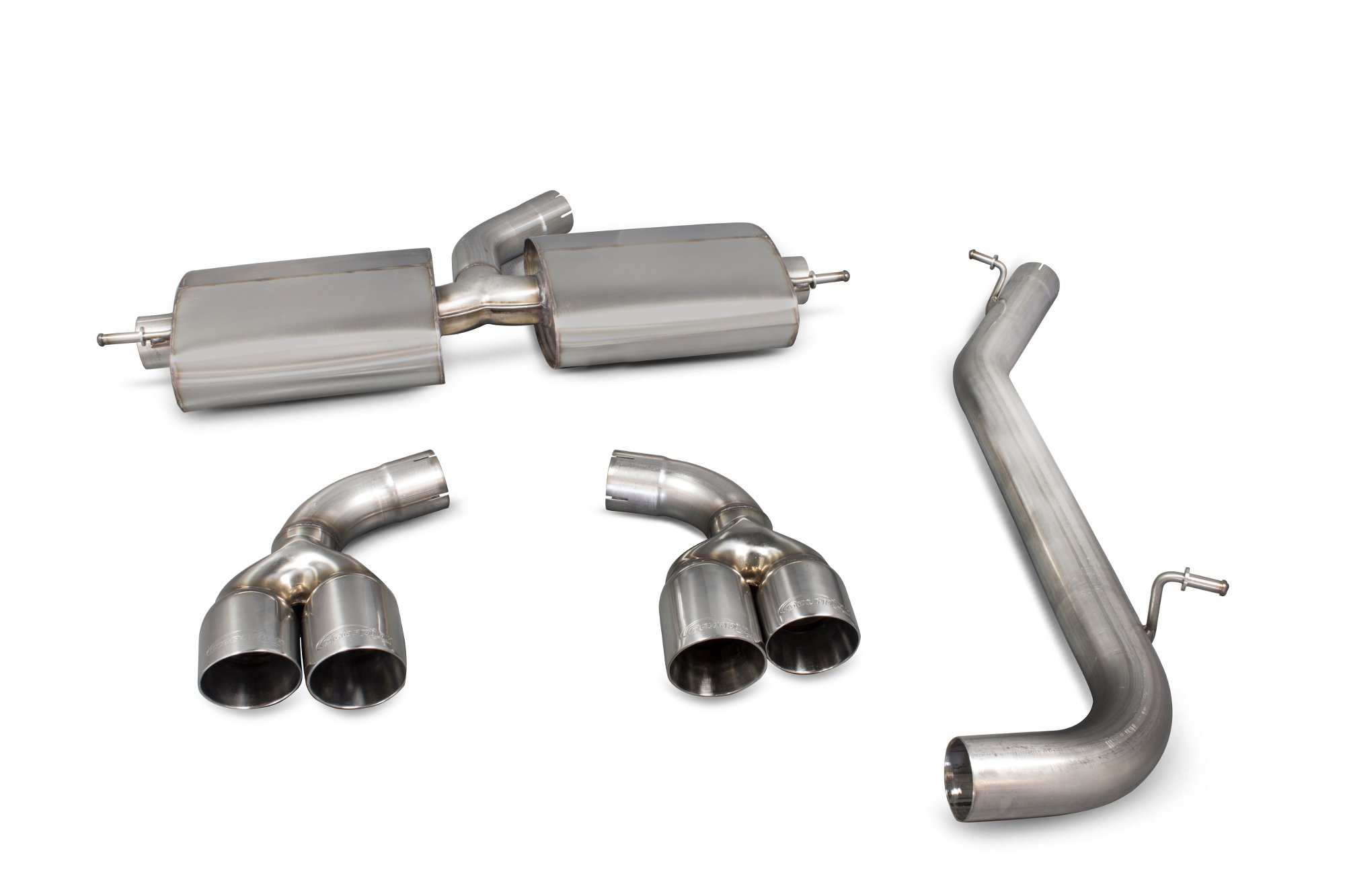Scorpion Exhausts Audi TT Mk2 3.2 V6/TT S Mk2 2006 2014 Non-resonated cat-back system – Daytona Tips