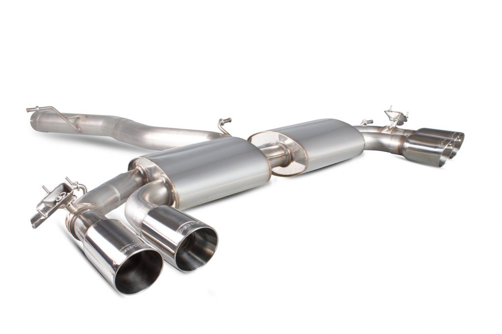 Scorpion Exhausts Audi S3 2.0T 8V Saloon 2013 2016 Non-res cat-back system with electronic valves -Daytona Tips