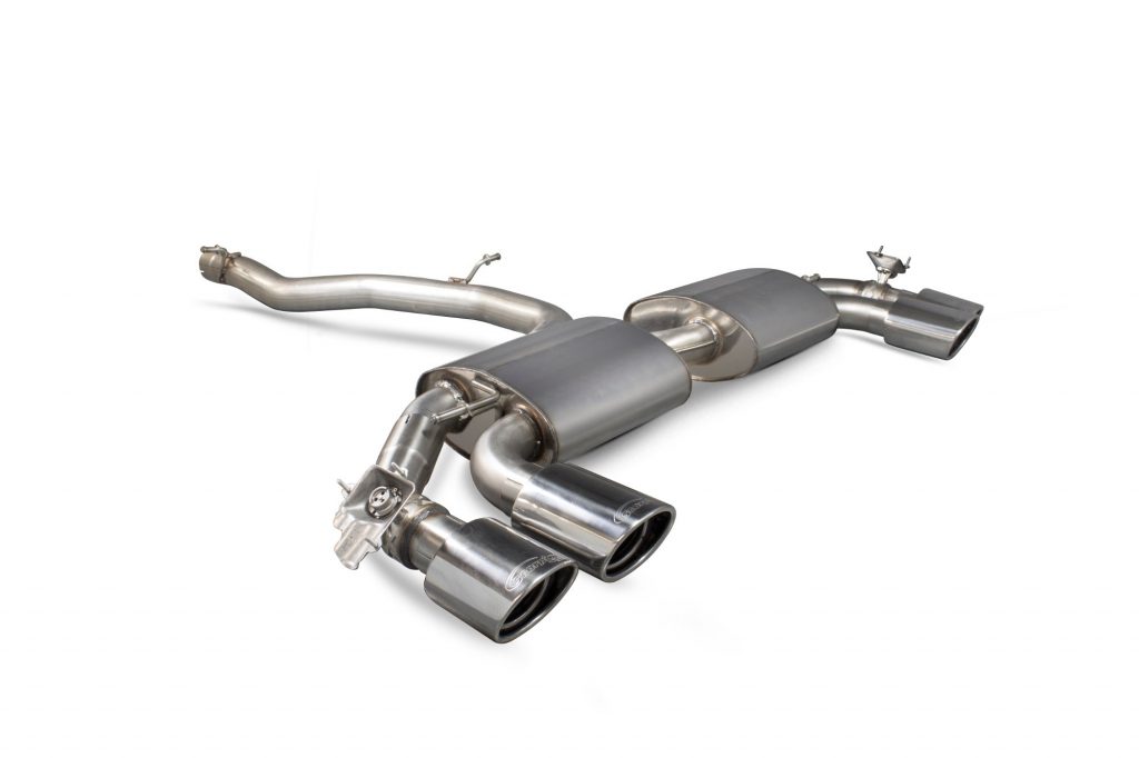 Scorpion Exhausts Audi TT S Mk3 Non GPF Model Only 2014 2019 Non-resonated cat-back system (with valves) – EVO Tips
