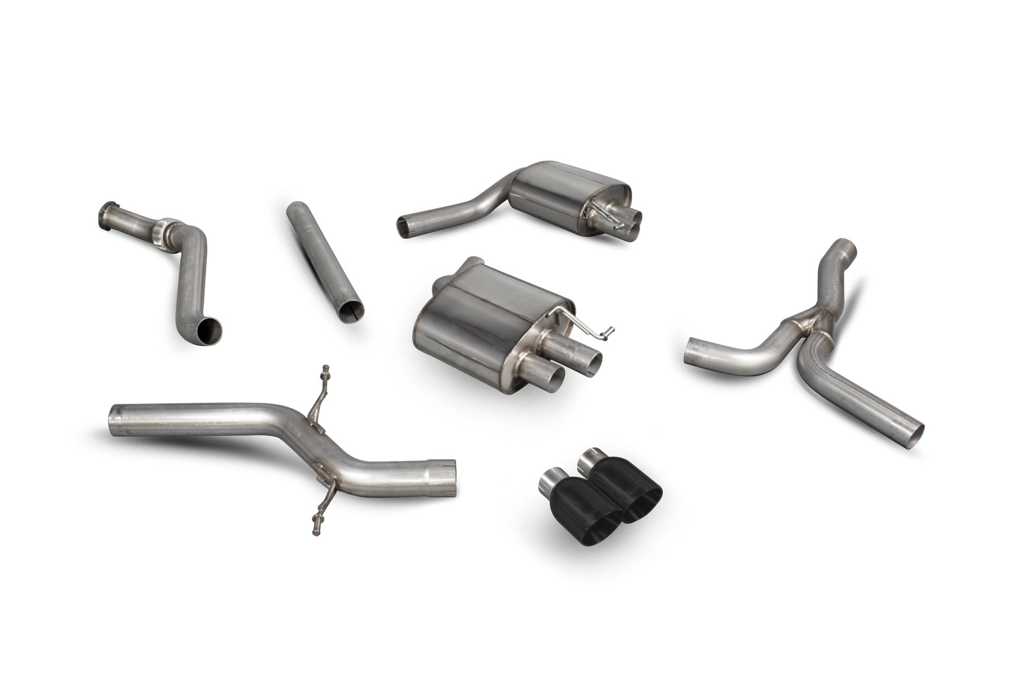Scorpion Exhausts Audi A5 B8 2.0 TFSI 2012 2016 Non-resonated cat-back system – Daytona (twin) Ceramic Tips