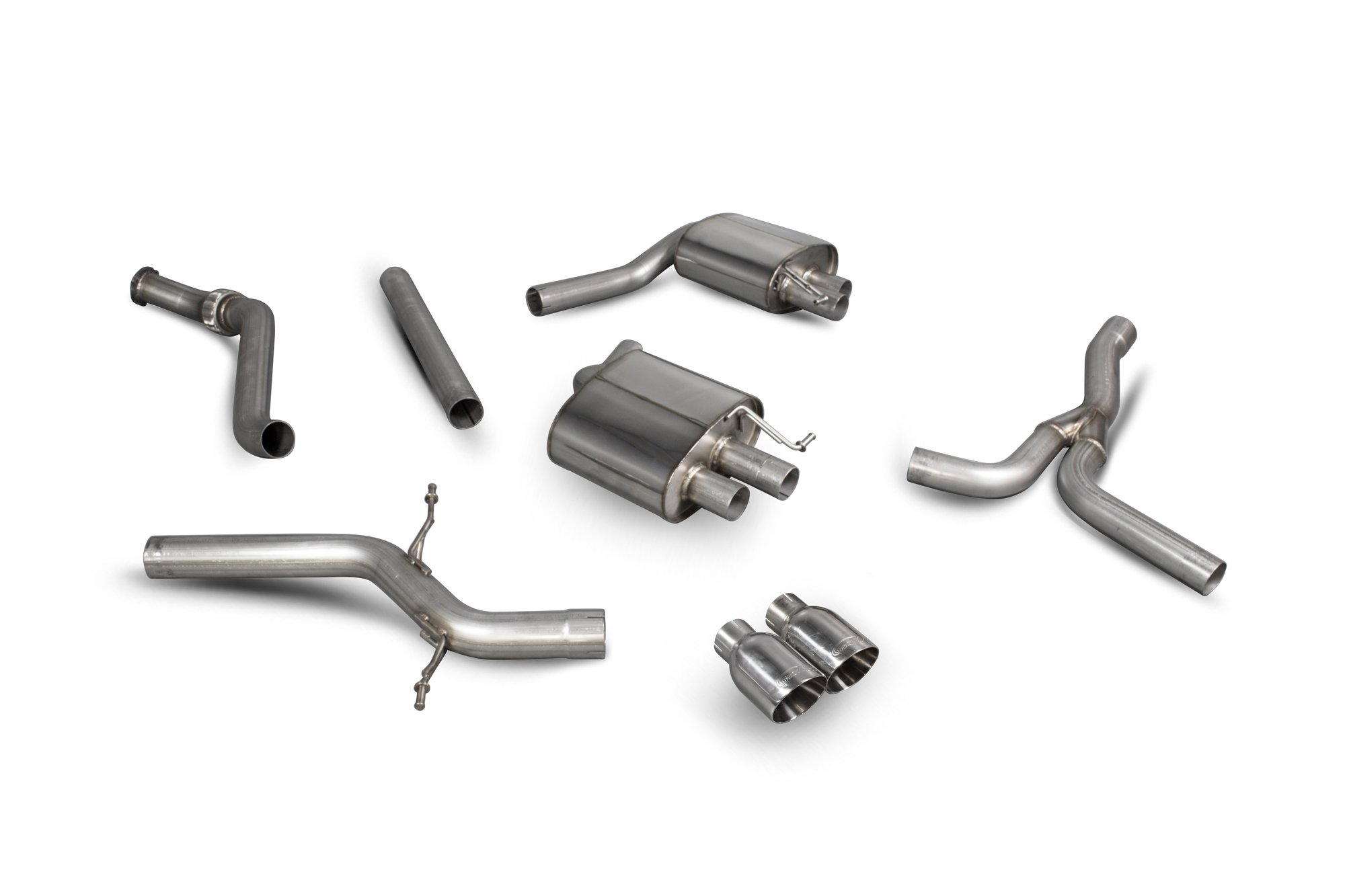 Scorpion Exhausts Audi A5 B8 2.0 TFSI 2012 2016 Non-resonated cat-back system – Daytona (twin) Tips