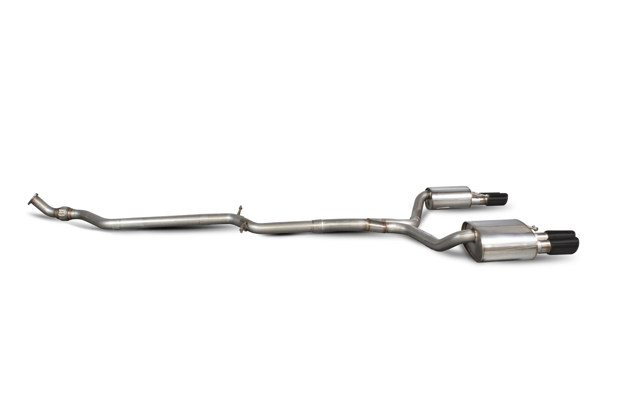 Scorpion Exhausts Audi A5 B8 2.0 TFSI 2012 2016 Non-resonated cat-back system – Daytona (quad) Ceramic TIps
