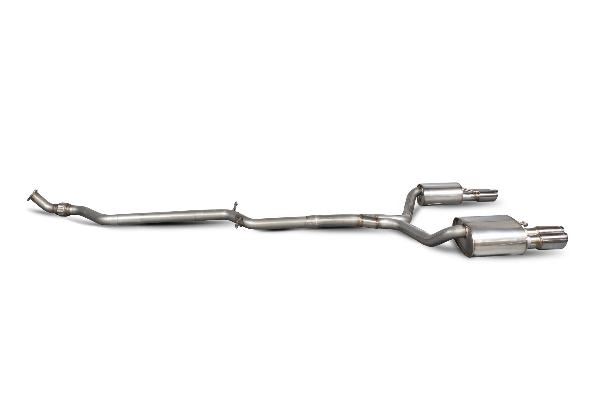 Scorpion Exhausts Audi A5 B8 2.0 TFSI 2012 2016 Non-resonated cat-back system – Daytona (quad) Tips