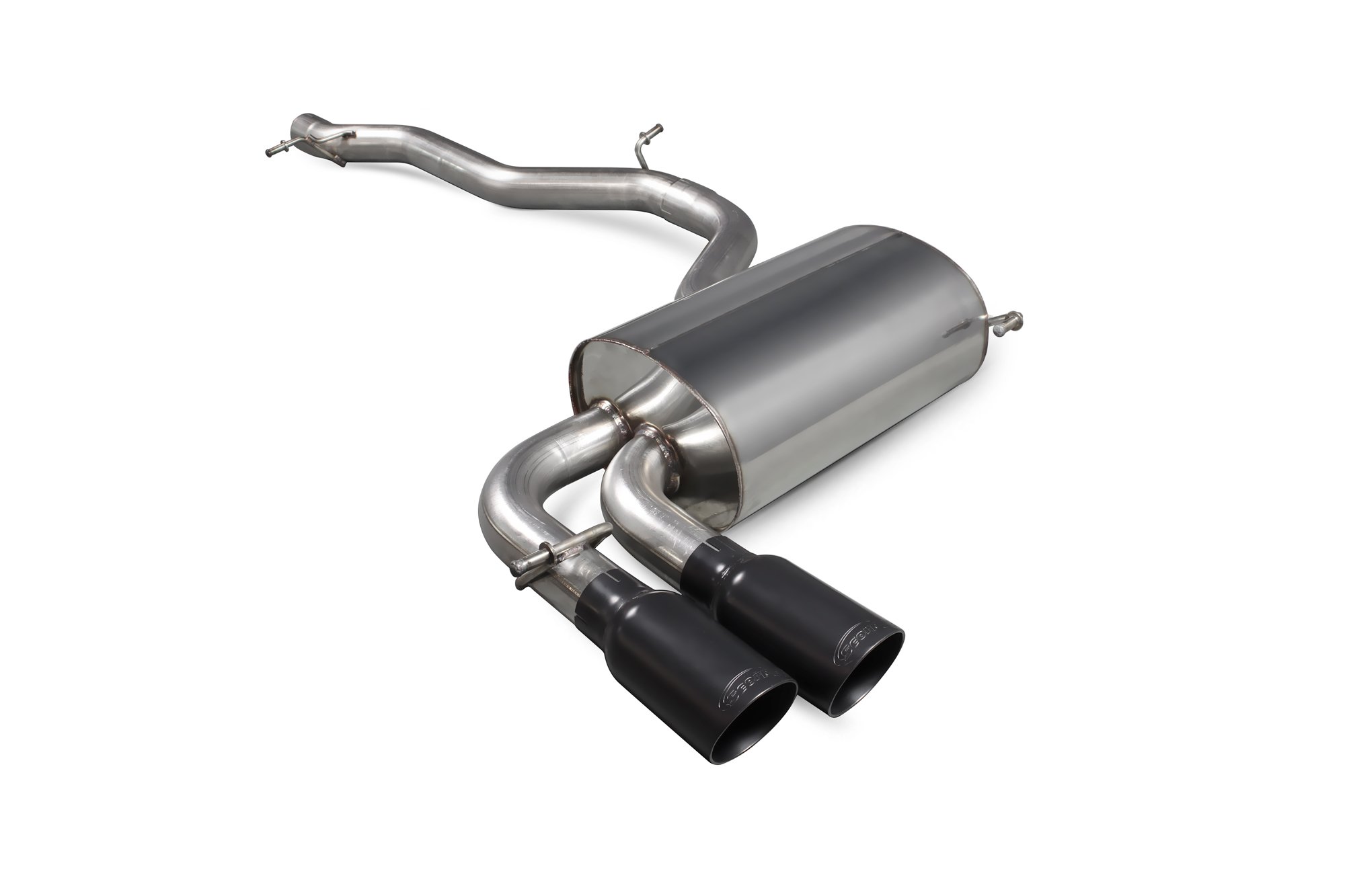 Scorpion Exhausts Audi S3 8P 2006 2012 Non-resonated cat-back system – Daytona (twin) Ceramic Tips