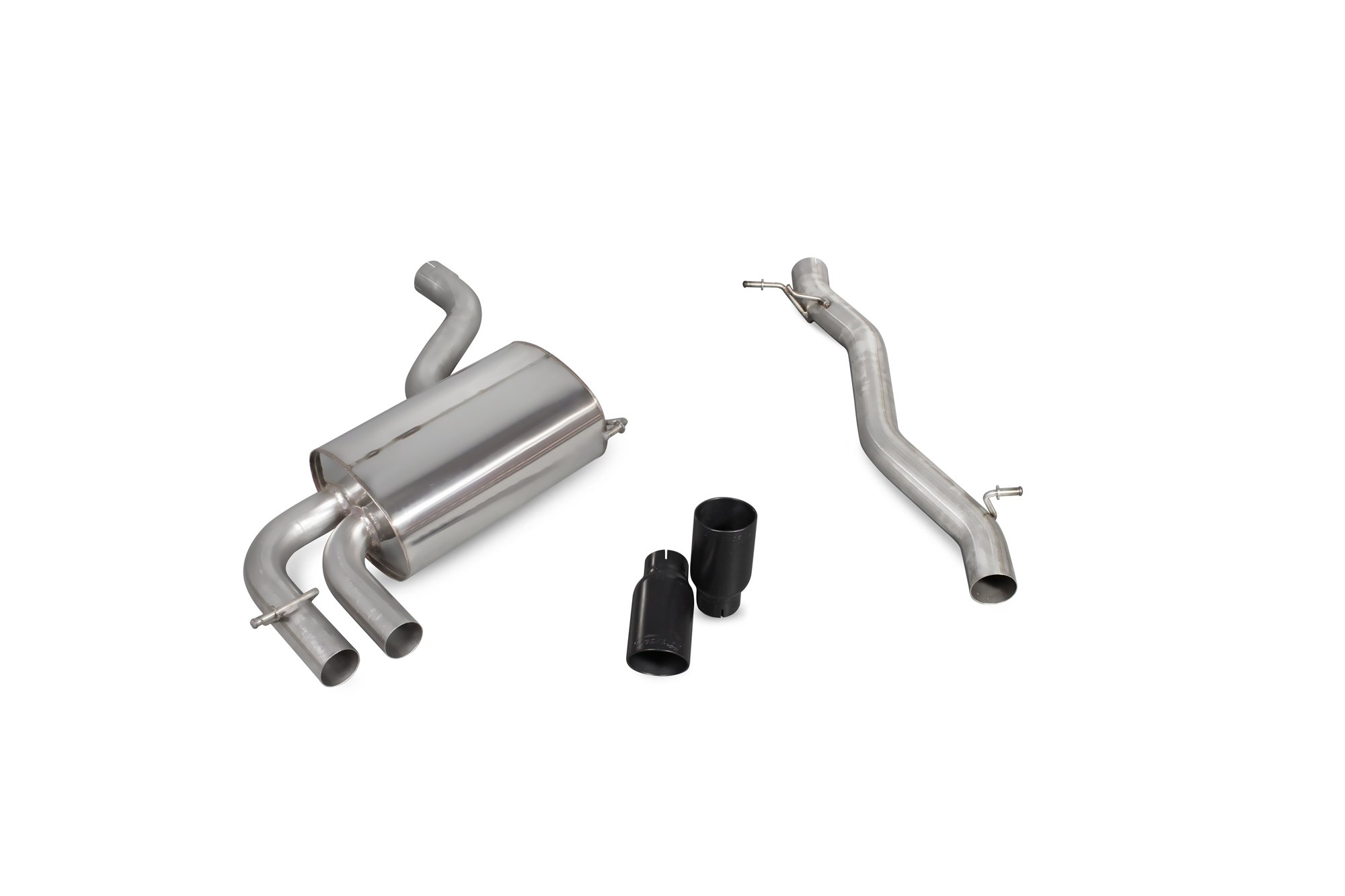 Scorpion Exhausts Audi S3 8P 2006 2012 Non-resonated cat-back system – Daytona (twin) Ceramic Tips