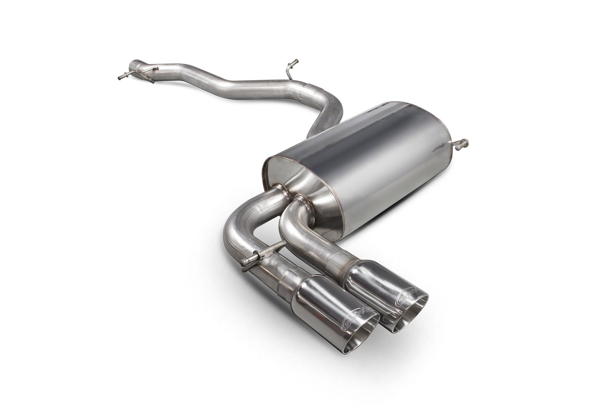 Scorpion Exhausts Audi S3 8P 2006 2012 Non-resonated cat-back system – Daytona (twin) Tips