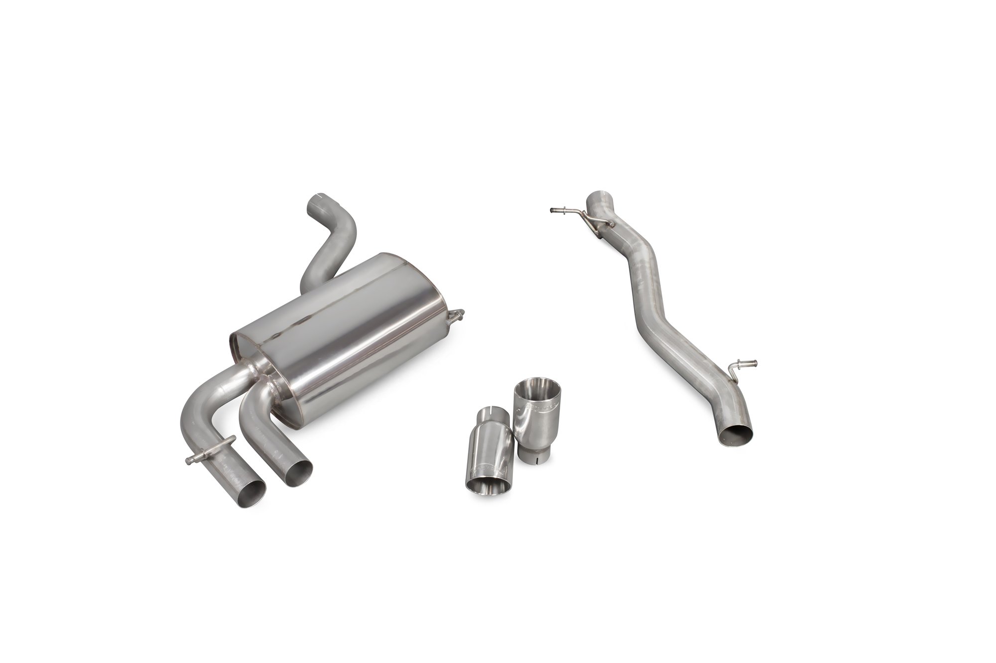 Scorpion Exhausts Audi S3 8P 2006 2012 Non-resonated cat-back system – Daytona (twin) Tips