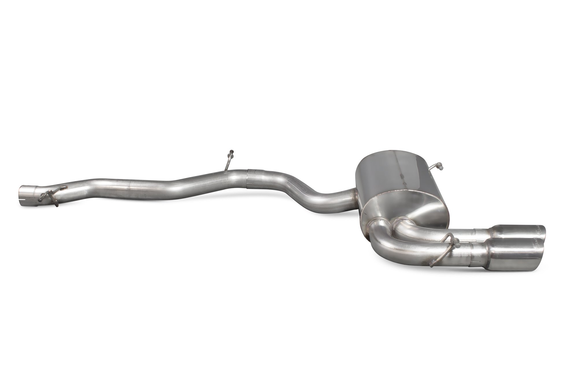 Scorpion Exhausts Audi S3 8P 2006 2012 Non-resonated cat-back system – Daytona (twin) Tips