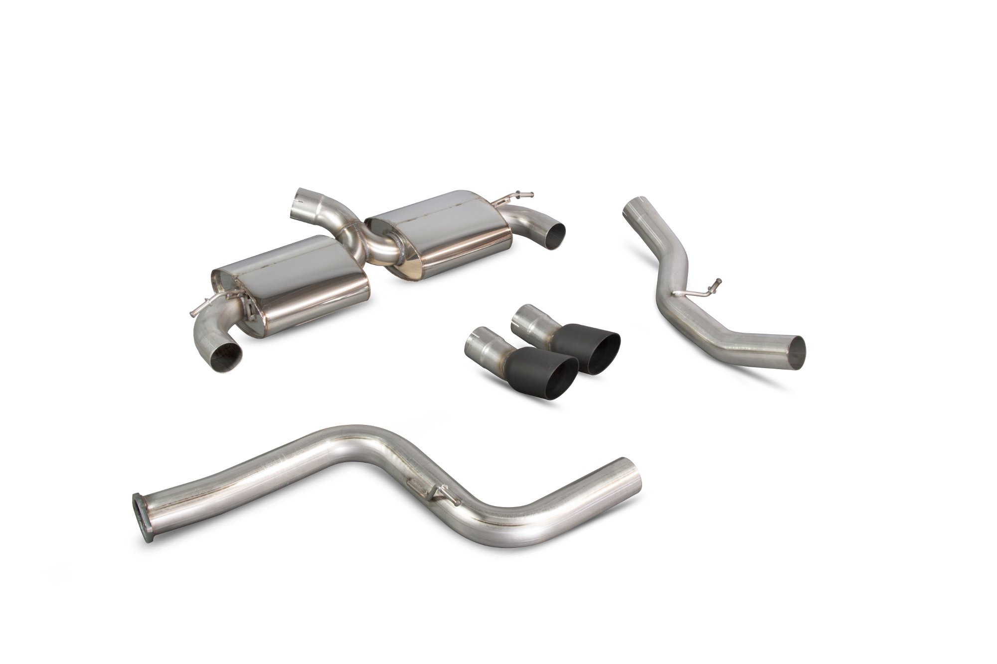 Scorpion Exhausts Ford Focus MK2 RS 2009 2011 Non-resonated cat-back system – Daytona Ceramic Tips