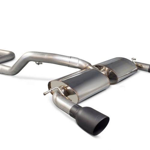 Scorpion Exhausts Ford Focus MK2 ST 225 2.5 Turbo  2006 2011 76mm/3 Non-resonated cat-back system – Daytona Ceramic Tips