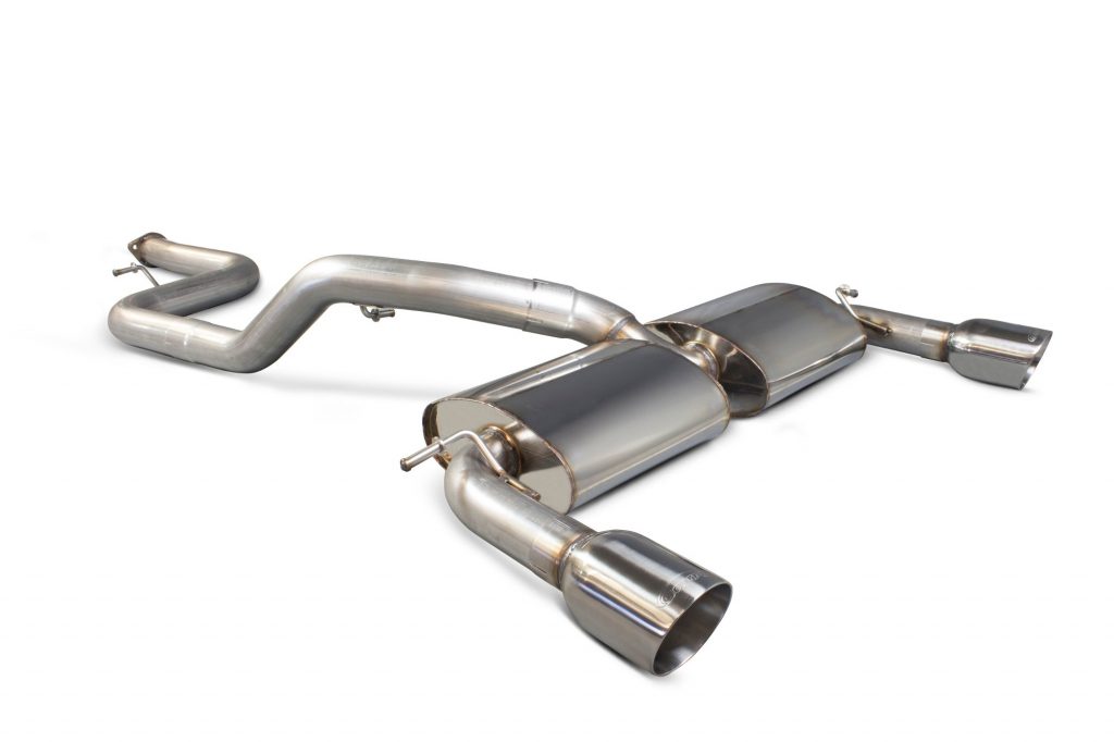 Scorpion Exhausts Ford Focus MK2 ST 225 2.5 Turbo  2006 2011 76mm/3 Non-resonated cat-back system – Daytona Tips