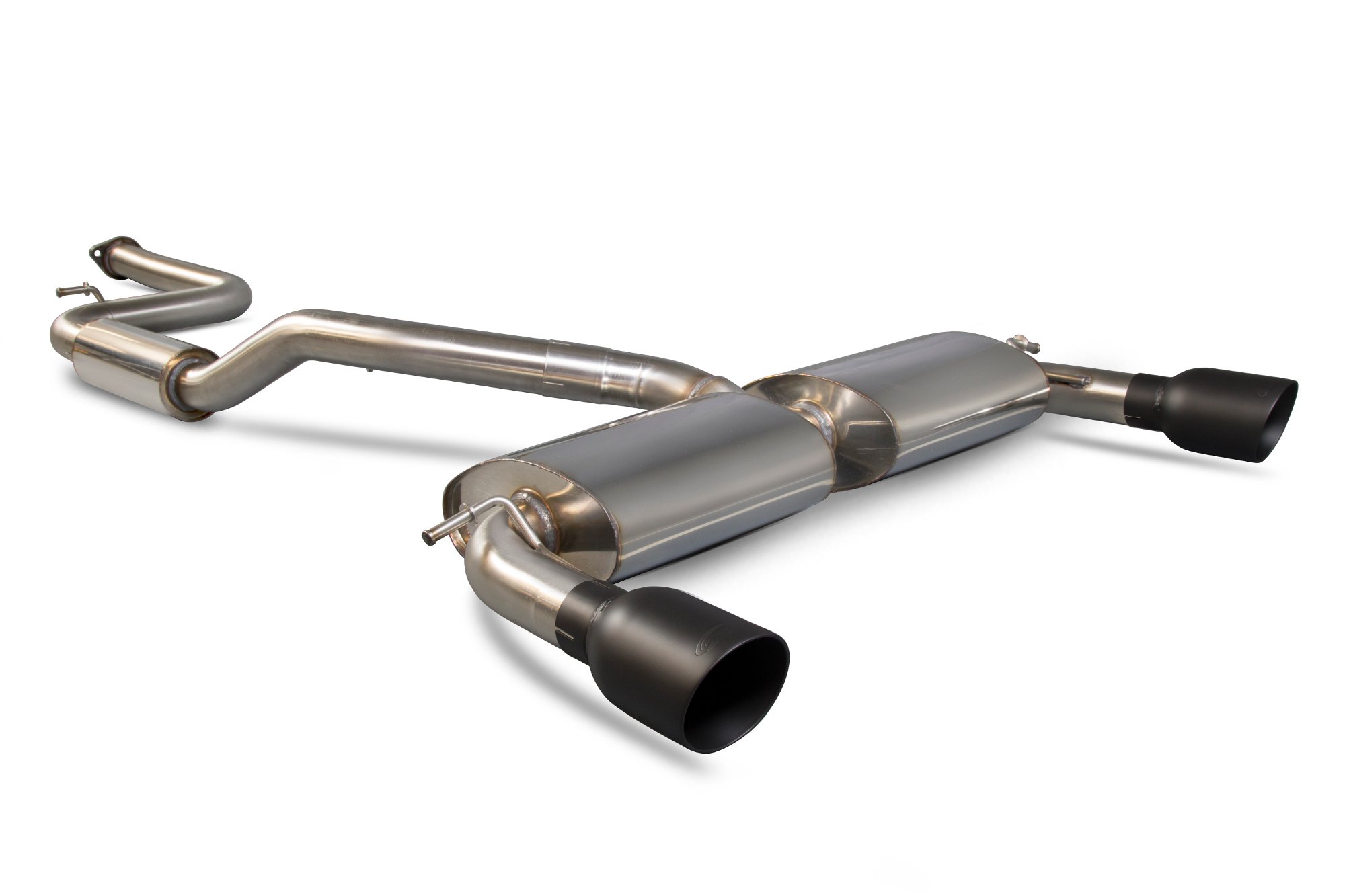 Scorpion Exhausts Ford Focus MK2 ST 225 2.5 Turbo 2006 2011 63.5mm/2.5 Resonated cat-back system – Daytona Ceramic Tips