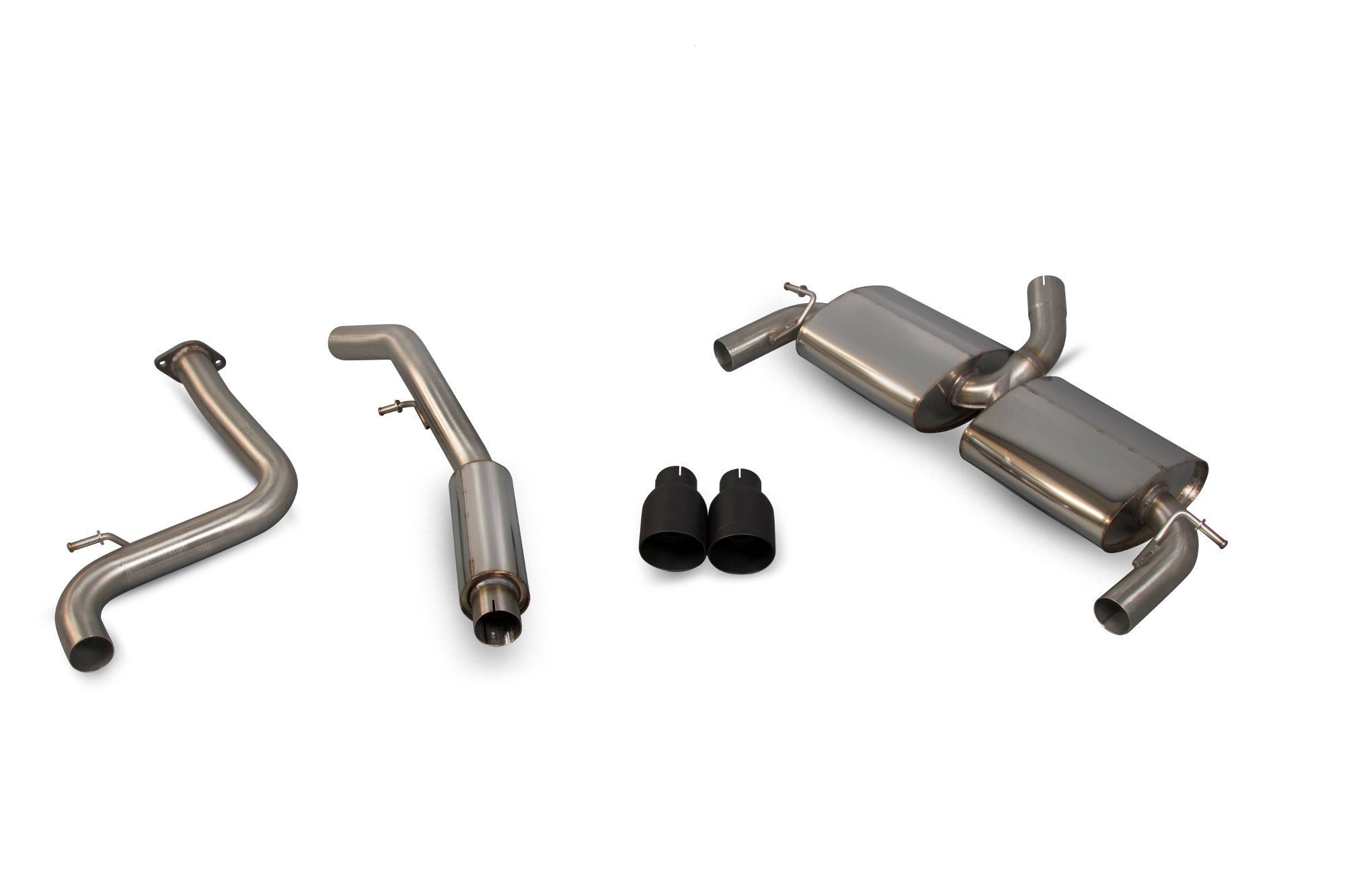 Scorpion Exhausts Ford Focus MK2 ST 225 2.5 Turbo 2006 2011 63.5mm/2.5 Resonated cat-back system – Daytona Ceramic Tips