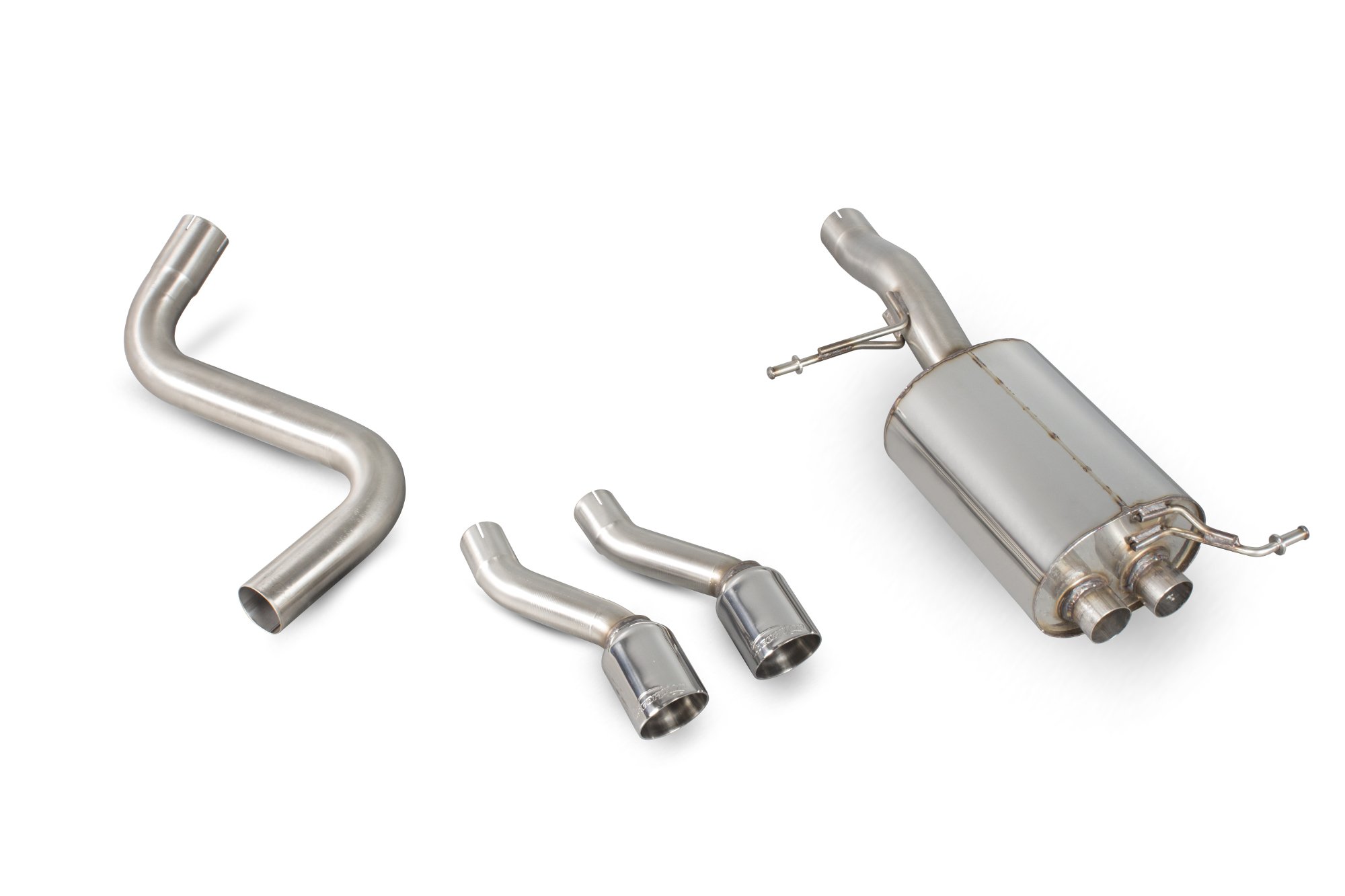 Scorpion Exhausts Ford Fiesta Ecoboost 1.0T 100125 & 140 PS 2013 2017 Rear silencer only – Daytona Tips