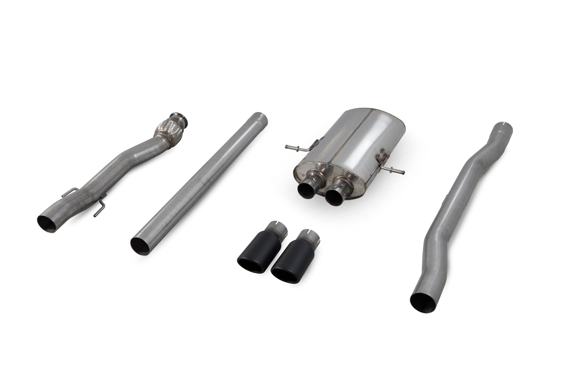 Scorpion Exhausts Mini Cooper S R56 / R57 / R58 / R59 2007 2014 Non-resonated cat-back system – Monaco (twin) Ceramic Tips
