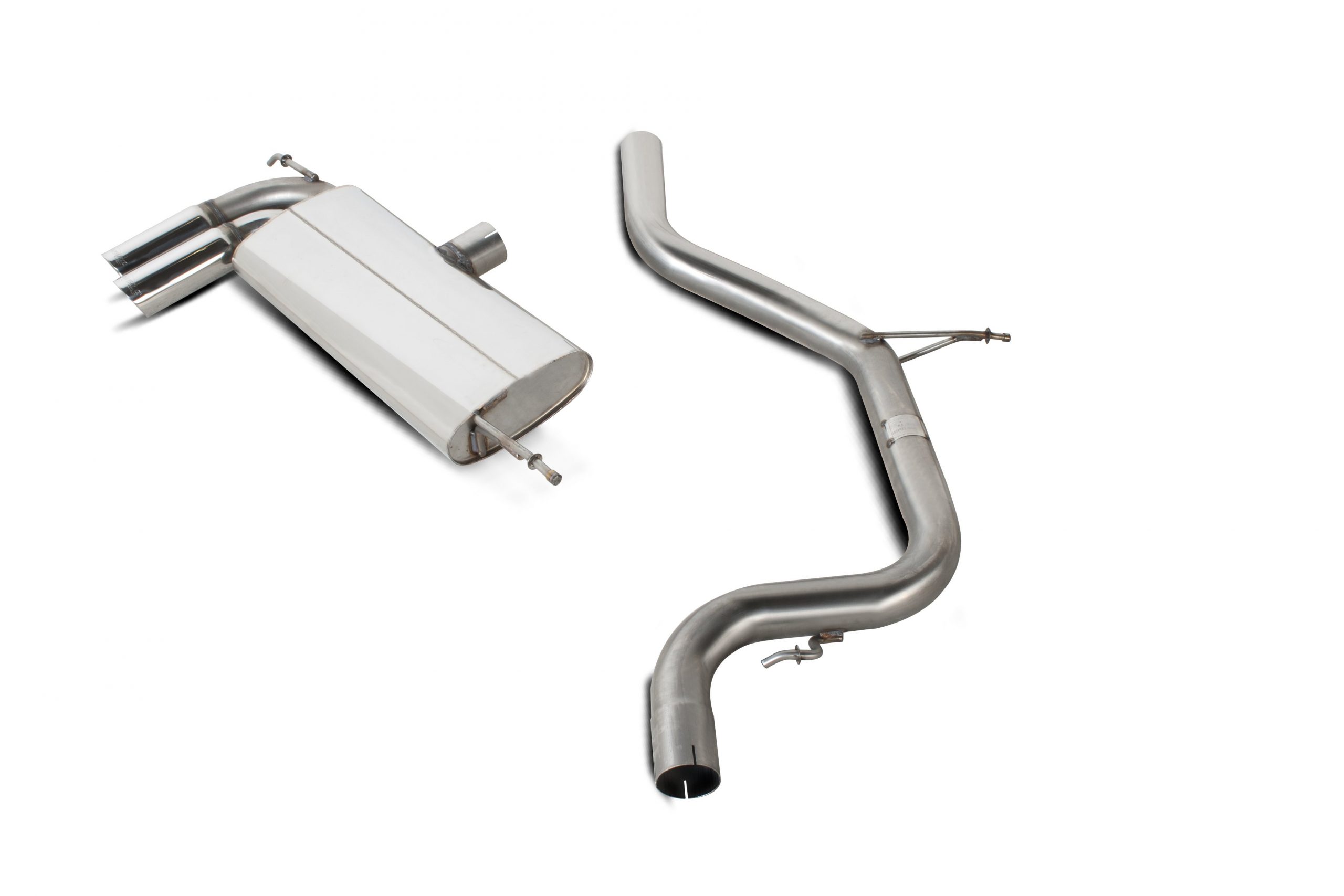 Scorpion Exhausts Seat Leon 1.4 Tsi 1.6i 2.0 Fsi 1.9 Tdi (105bhp) 2.0 Tdi (140 & 170bhp) 2006 2011 Non-resonated cat-back system – Daytona (twin) Tips