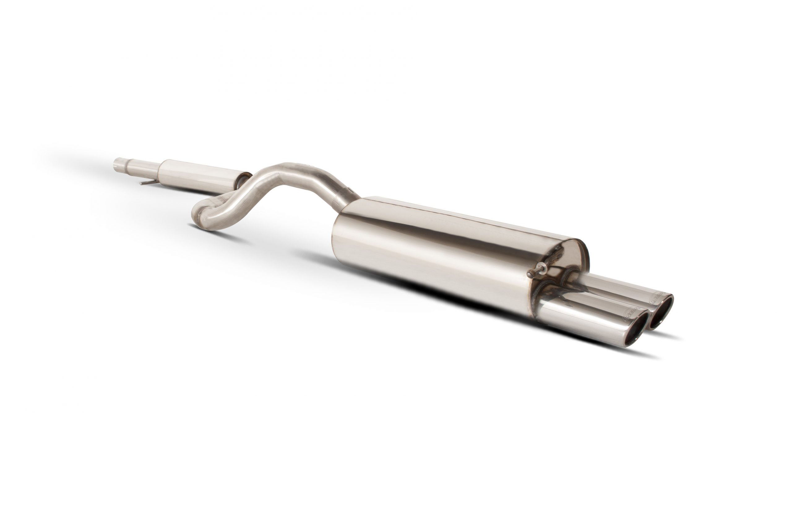 Scorpion Exhausts Volkswagen Golf Mk4 All excluding 2.3 V5 & 4WD models 1998 2006 Resonated cat-back system – Monaco (twin) Tips