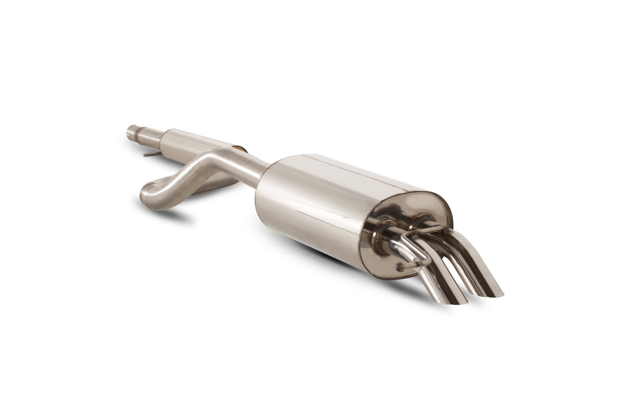 Scorpion Exhausts Volkswagen Golf Mk4 All excluding 2.3 V5 & 4WD models 1998 2006 Resonated cat-back system – Discrete Tips