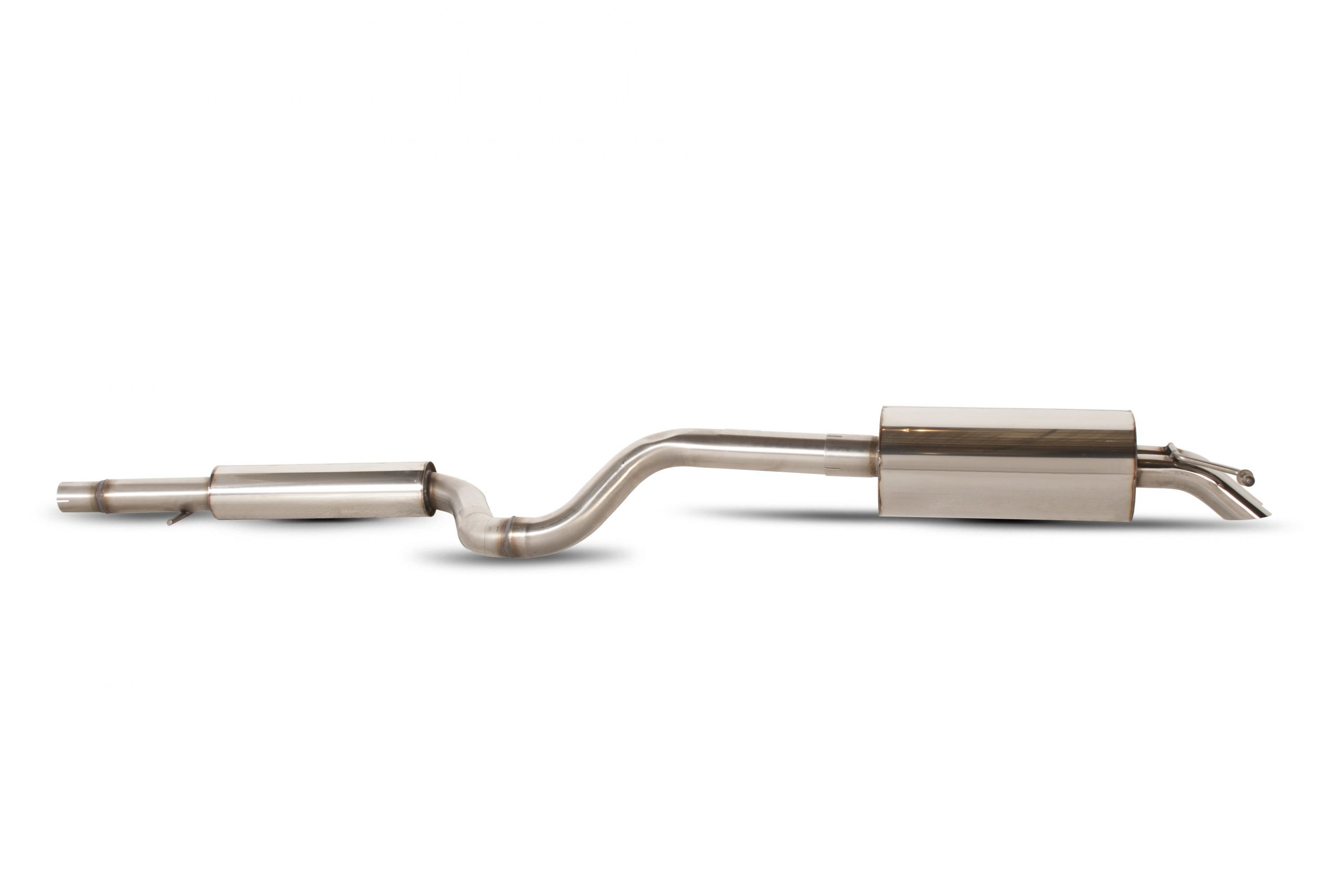 Scorpion Exhausts Volkswagen Golf Mk4 All excluding 2.3 V5 & 4WD models 1998 2006 Resonated cat-back system – Discrete Tips