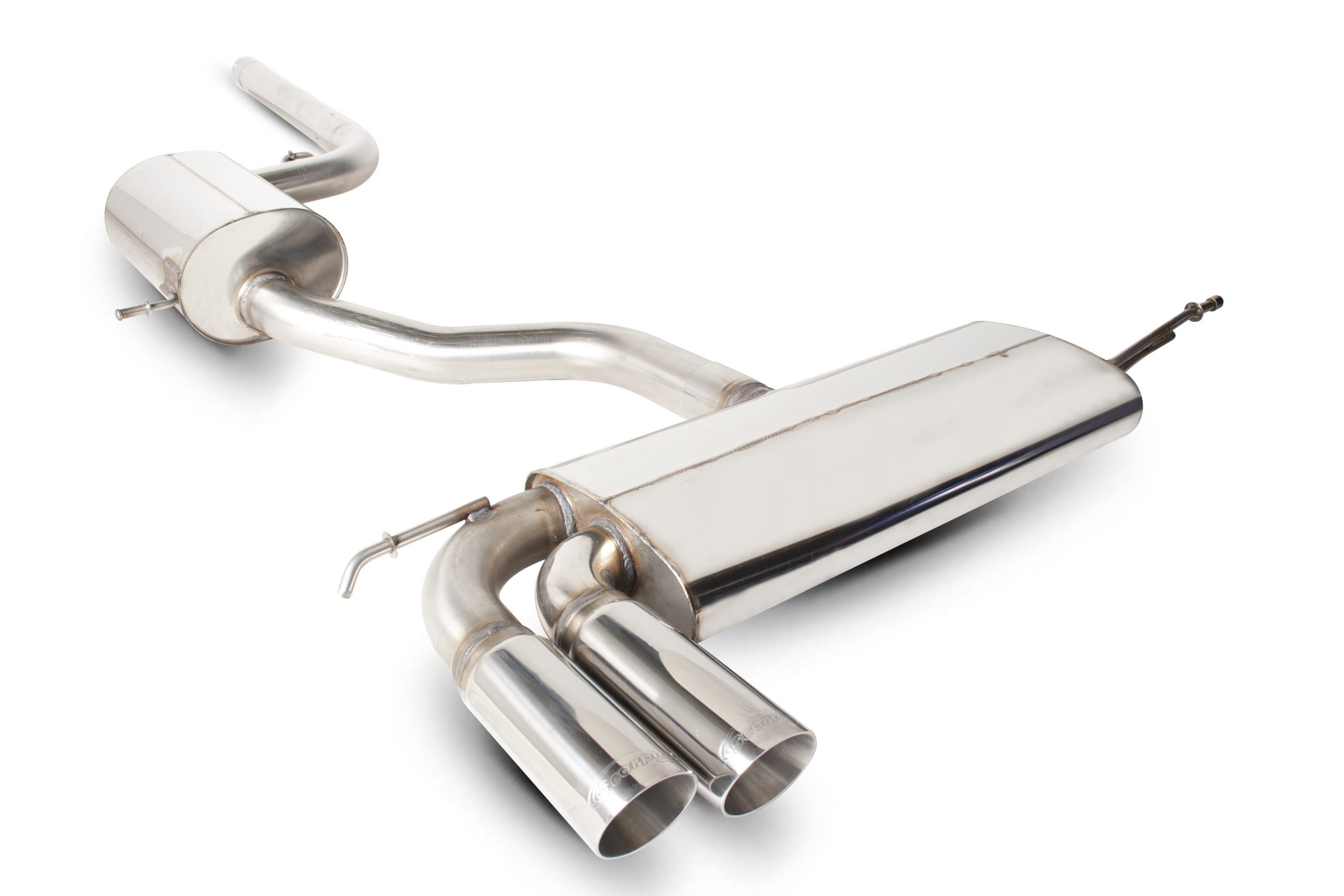 Scorpion Exhausts Volkswagen Scirocco 1.4/2.0 Tsi & 2.0 Tdi 2008 2015 Resonated cat-back system – STW (twin) Tips