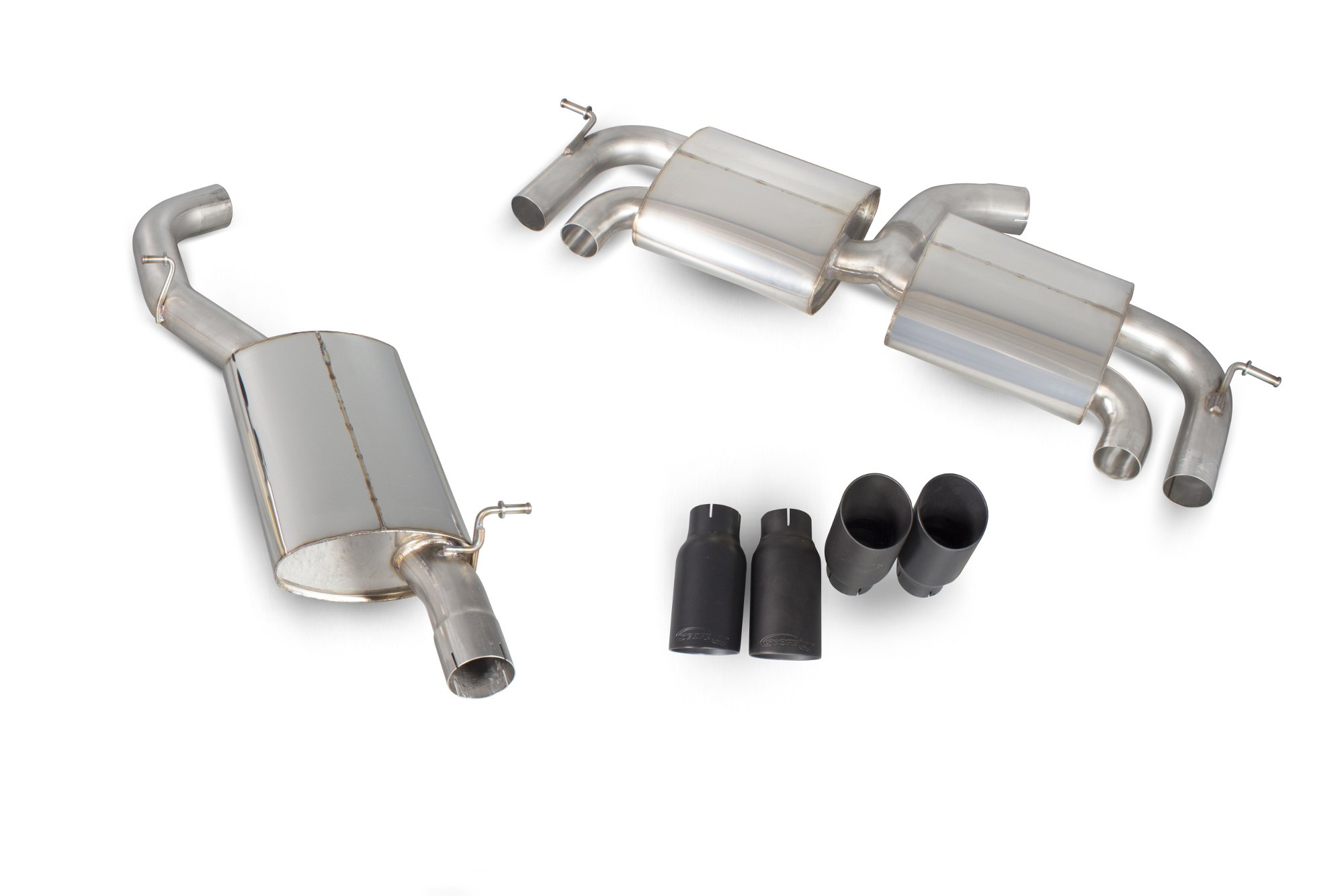 Scorpion Exhausts Volkswagen Golf MK7 R 2014 2016 Resonated cat-back system with no valves – Daytona Ceramic Tips