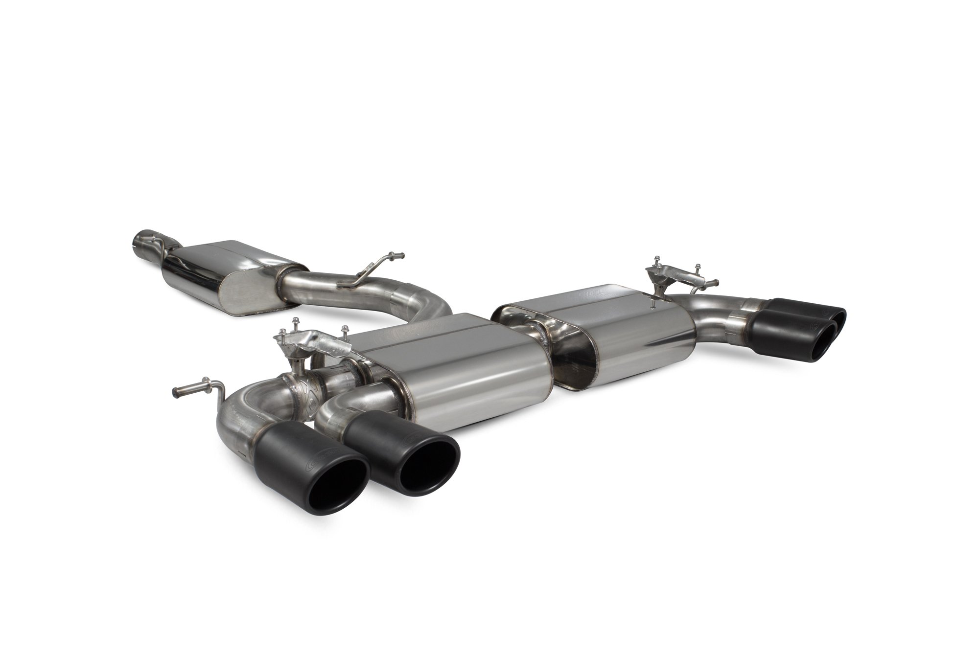 Scorpion Exhausts Volkswagen GolF R MK7.5 Facelift GPF & Non GPF Models 2017 2020 Resonated cat/gpf back system & electronic valves – Monaco (quad) Ceramic Tips