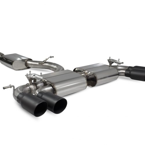 Scorpion Exhausts Volkswagen GolF R MK7.5 Facelift GPF & Non GPF Models 2017 2020 –  Resonated cat/gpf back system & electronic valves – Daytona (quad) Ceramic Tips