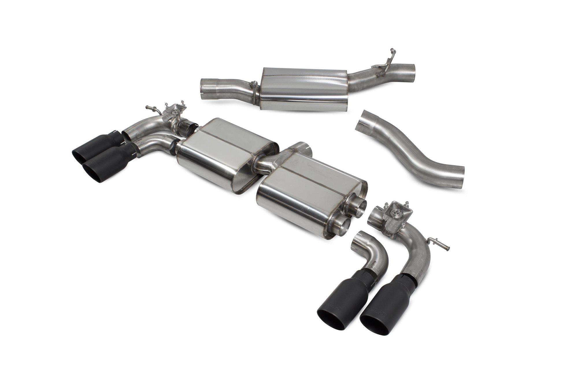 Scorpion Exhausts Volkswagen GolF R MK7.5 Facelift GPF & Non GPF Models 2017 2020 – Resonated cat/gpf back system & electronic valves – Daytona (quad) Ceramic Tips