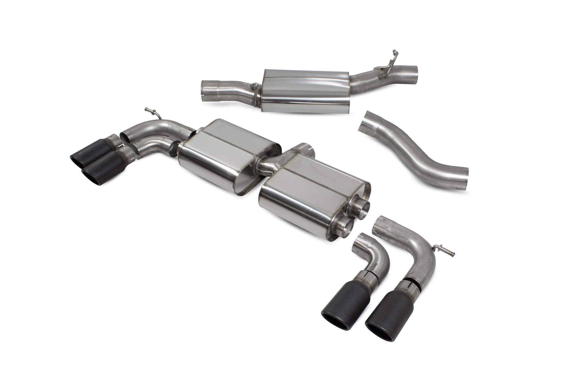 Scorpion Exhausts Volkswagen GolF R MK7.5 Facelift GPF & Non GPF Models 2017 2020 Resonated cat/gpf back system – Monaco (quad) Ceramic Tips