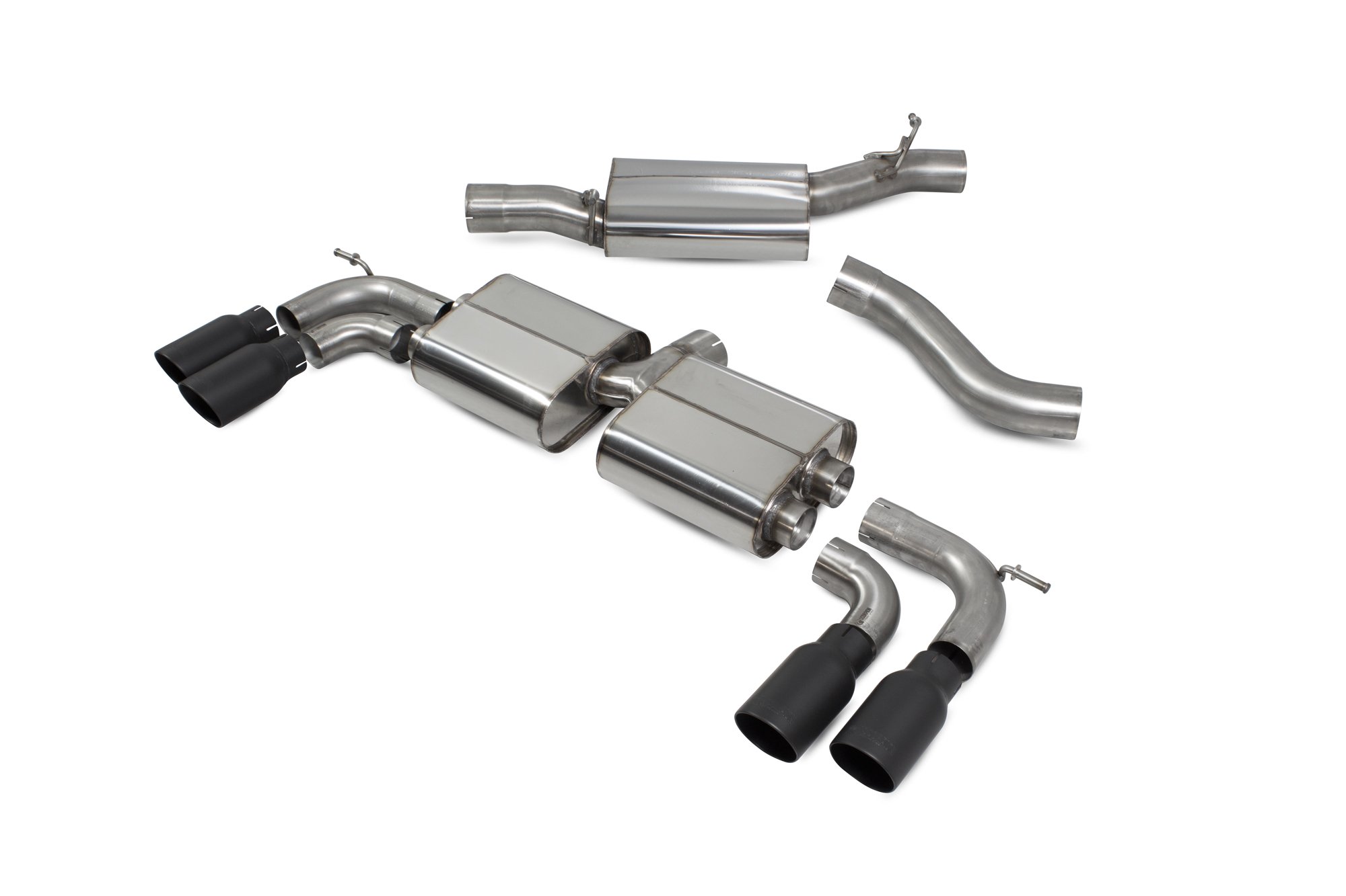 Scorpion Exhausts Volkswagen GolF R MK7.5 Facelift GPF & Non GPF Models 2017 2020 Resonated cat/gpf back system – Daytona (quad) Ceramic Tips
