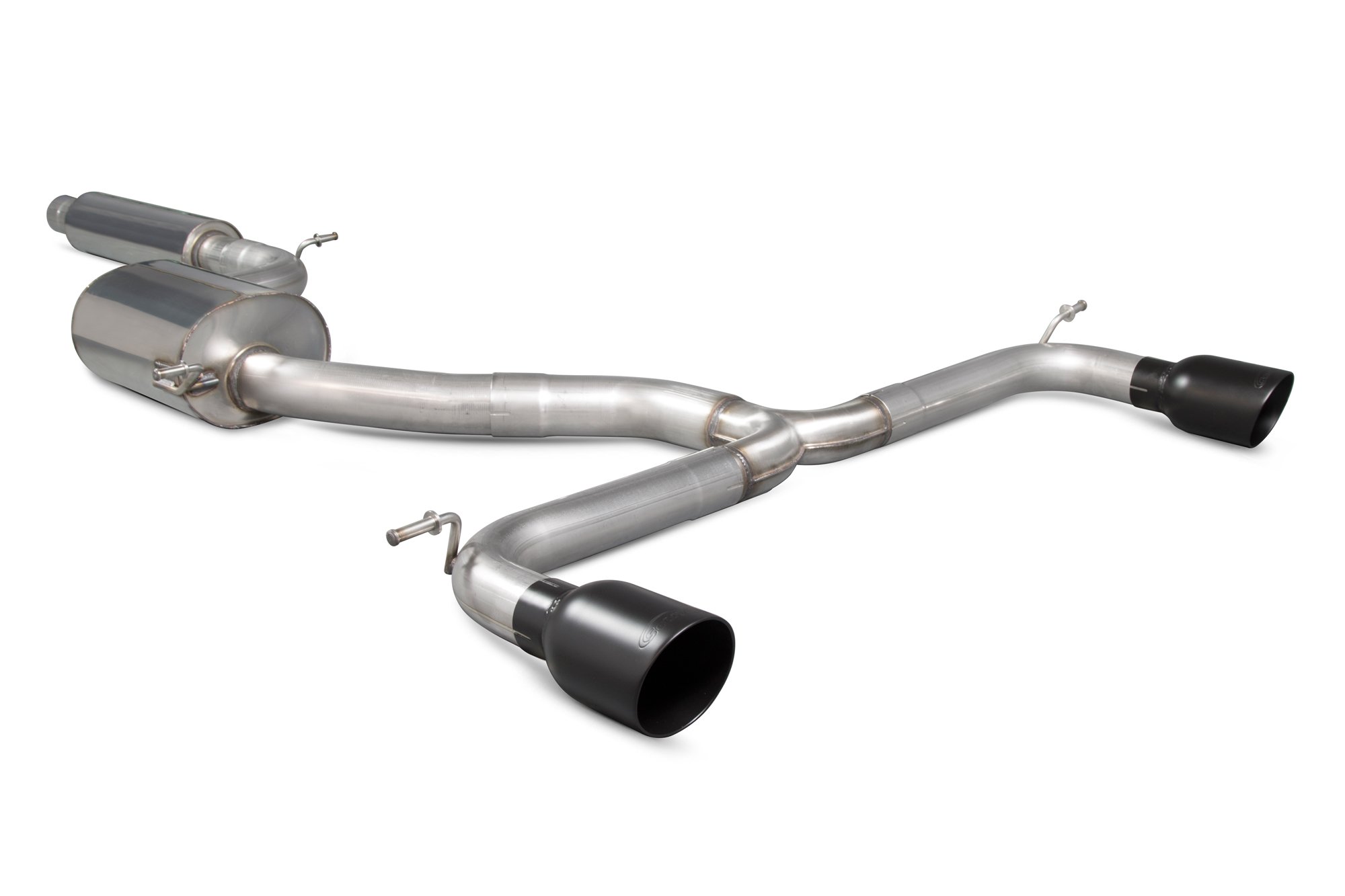 Scorpion Exhausts Volkswagen Golf MK7.5 GTi Non GPF Model Only 2017 2019 Resonated cat-back system – Monaco (quad) Ceramic Tips