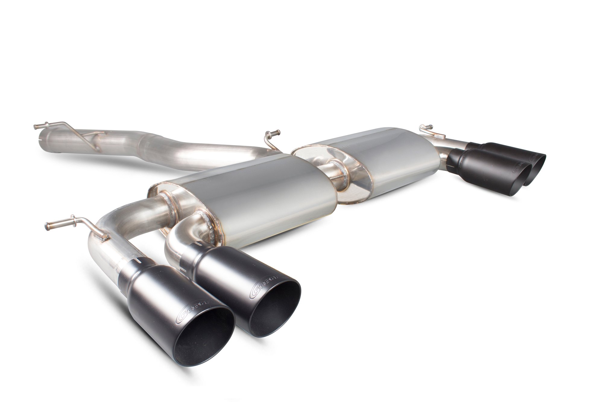 Scorpion Exhausts Volkswagen Golf MK7 R 2014 2016 Non-resonated cat-back system with no valves – Daytona Ceramic Tips