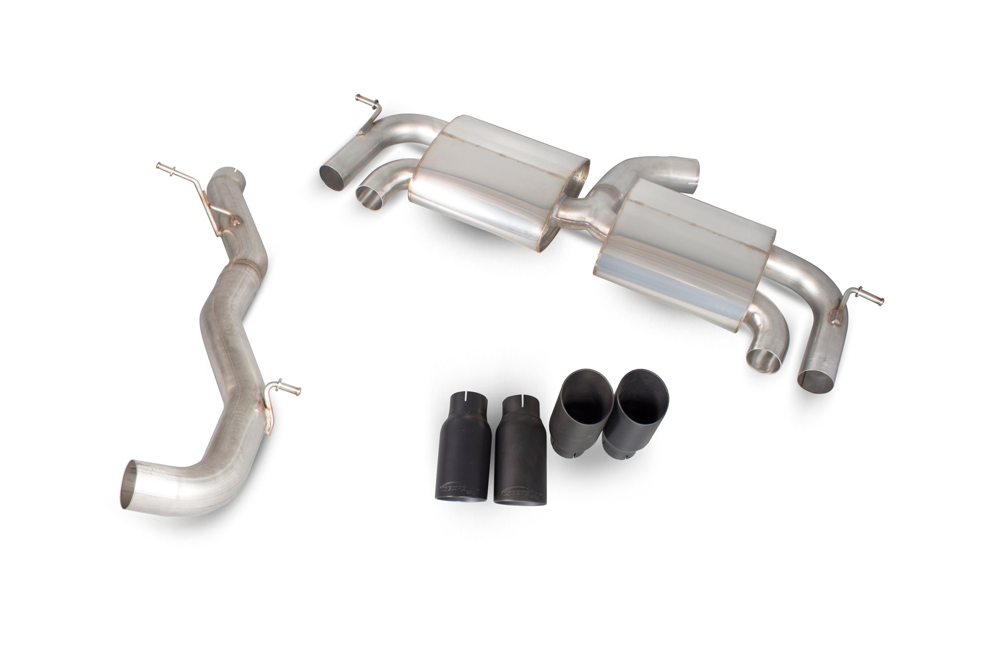 Scorpion Exhausts Volkswagen Golf MK7 R 2014 2016 Non-resonated cat-back system with no valves – Daytona Ceramic Tips