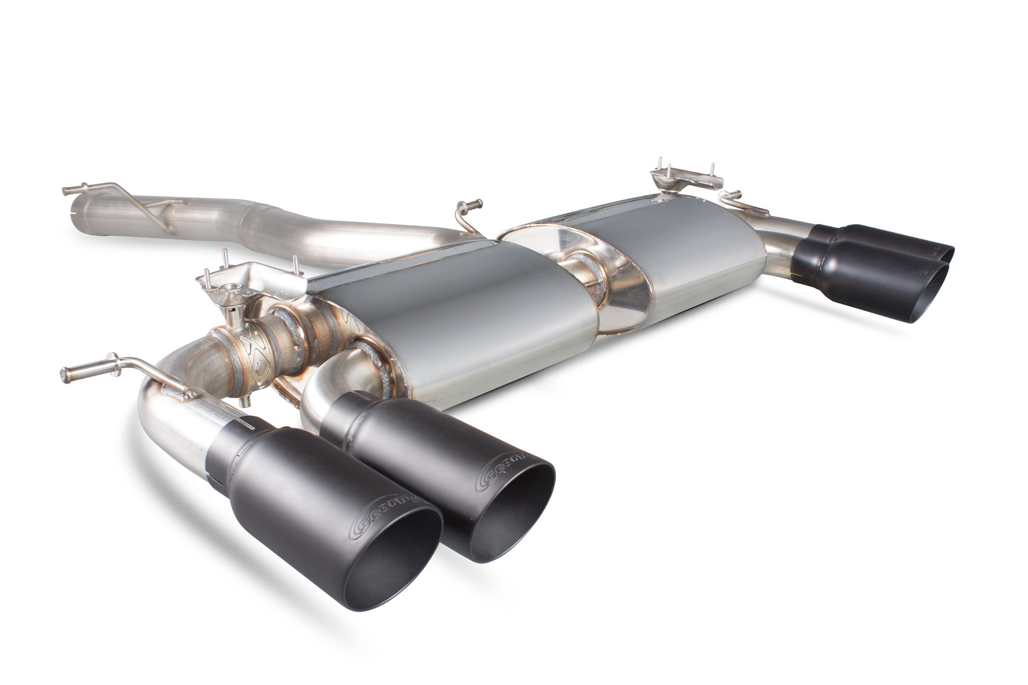 Scorpion Exhausts Volkswagen Golf MK7 R 2014 2016 Non-res cat-back system with electronic valves – Daytona Ceramic Tips