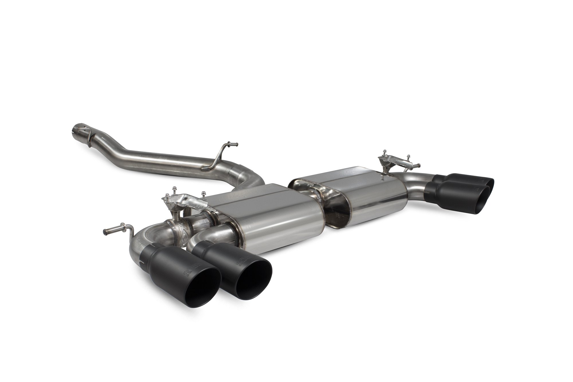Scorpion Exhausts Volkswagen GolF R MK7.5 Facelift GPF & Non GPF Models 2017 2020 Non-res cat/gpf back system with electronic valves – Daytona (quad) Ceramic Tips