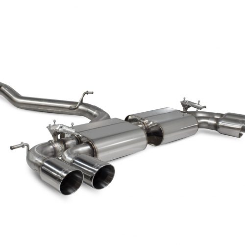 Scorpion Exhausts Volkswagen GolF R MK7.5 Facelift GPF & Non GPF Models 2017 2020 Non-res cat/gpf back system with electronic valves – Daytona (quad) Tips