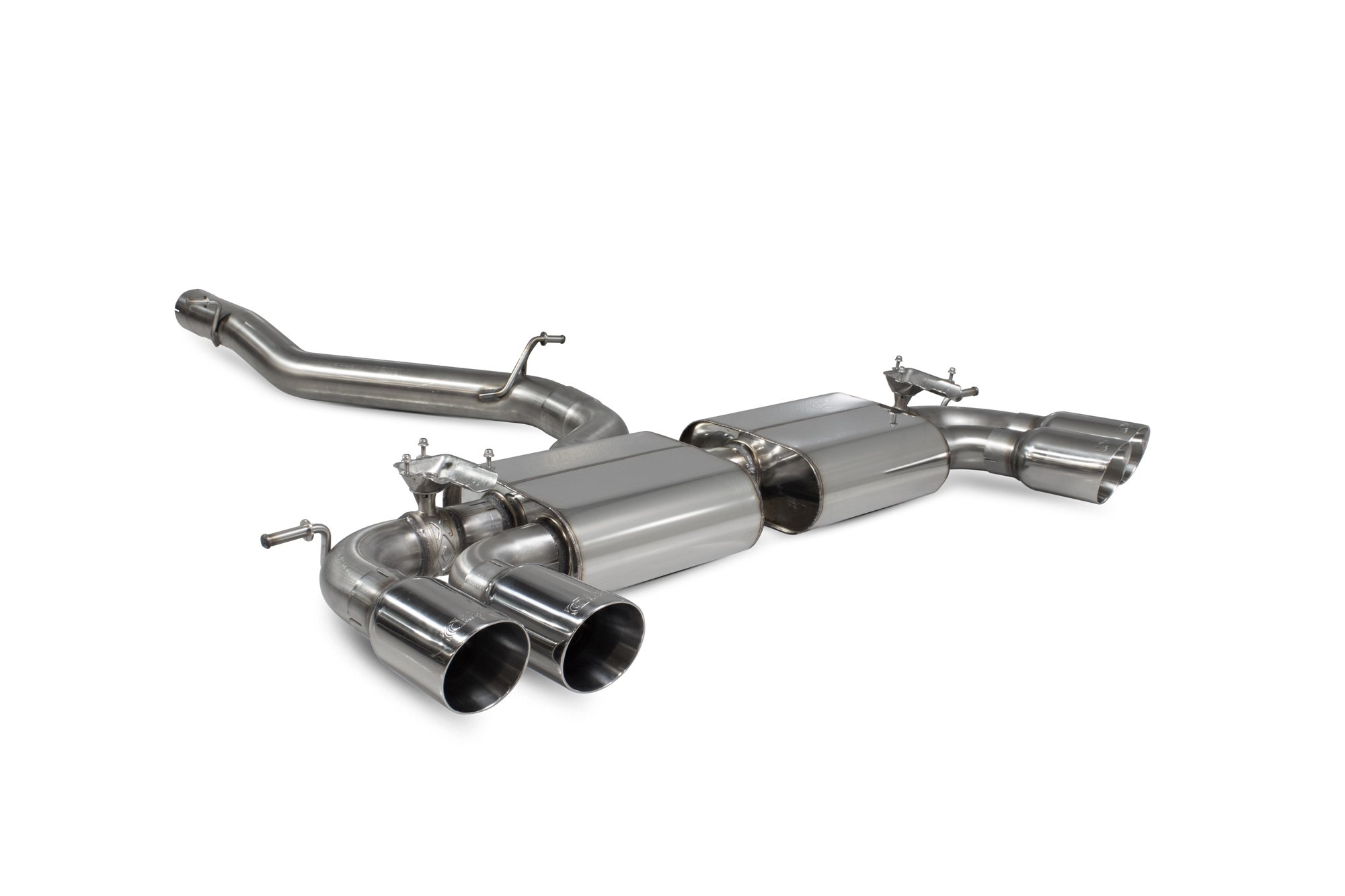 Scorpion Exhausts Volkswagen GolF R MK7.5 Facelift GPF & Non GPF Models 2017 2020 Non-res cat/gpf back system with electronic valves – Daytona (quad) Tips