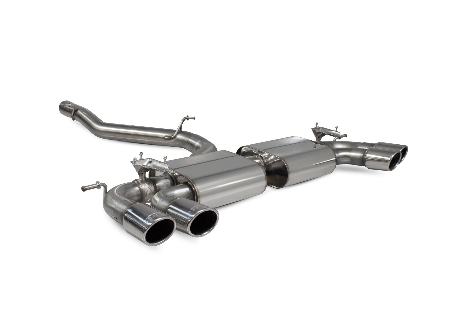Scorpion Exhausts Volkswagen GolF R MK7.5 Facelift GPF & Non GPF Models 2017 2020 Non-res cat/gpf back system with electronic valves – Monaco (quad) Tips