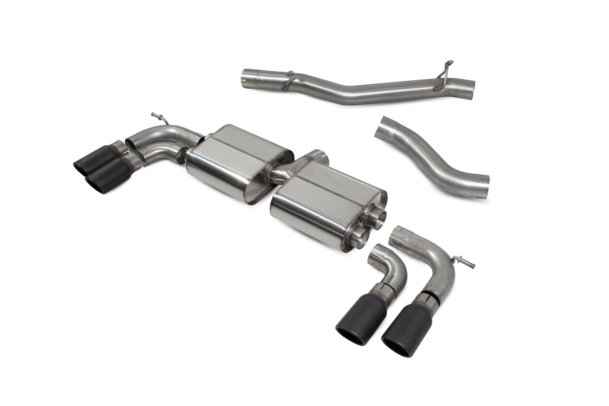 Scorpion Exhausts Volkswagen GolF R MK7.5 Facelift GPF & Non GPF Models 2017 2020 Non-res cat/gpf back system – Monaco (quad) Ceramic Tips