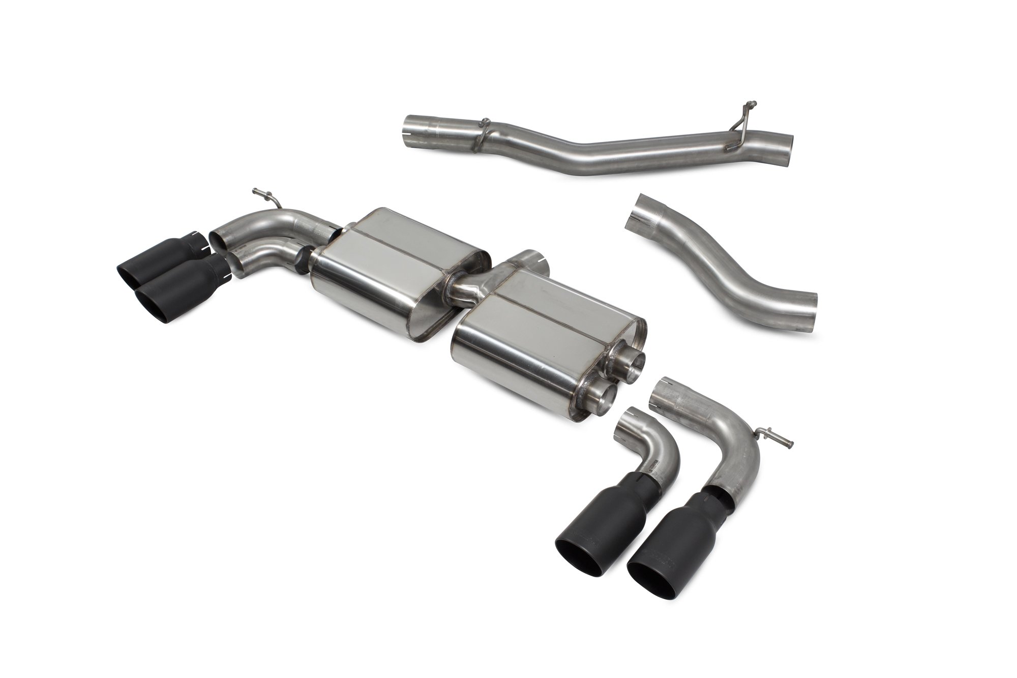 Scorpion Exhausts Volkswagen GolF R MK7.5 Facelift GPF & Non GPF Models 2017 2020 Non-res cat/gpf back system – Daytona (quad) ceramic Tips
