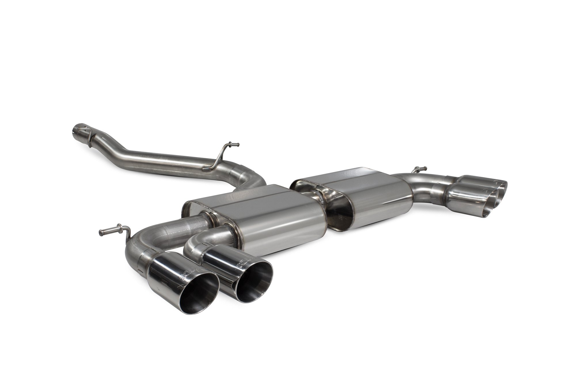 Scorpion Exhausts Volkswagen GolF R MK7.5 Facelift GPF & Non GPF Models 2017 2020 Non-res cat/gpf back system – Daytona (quad) Tips