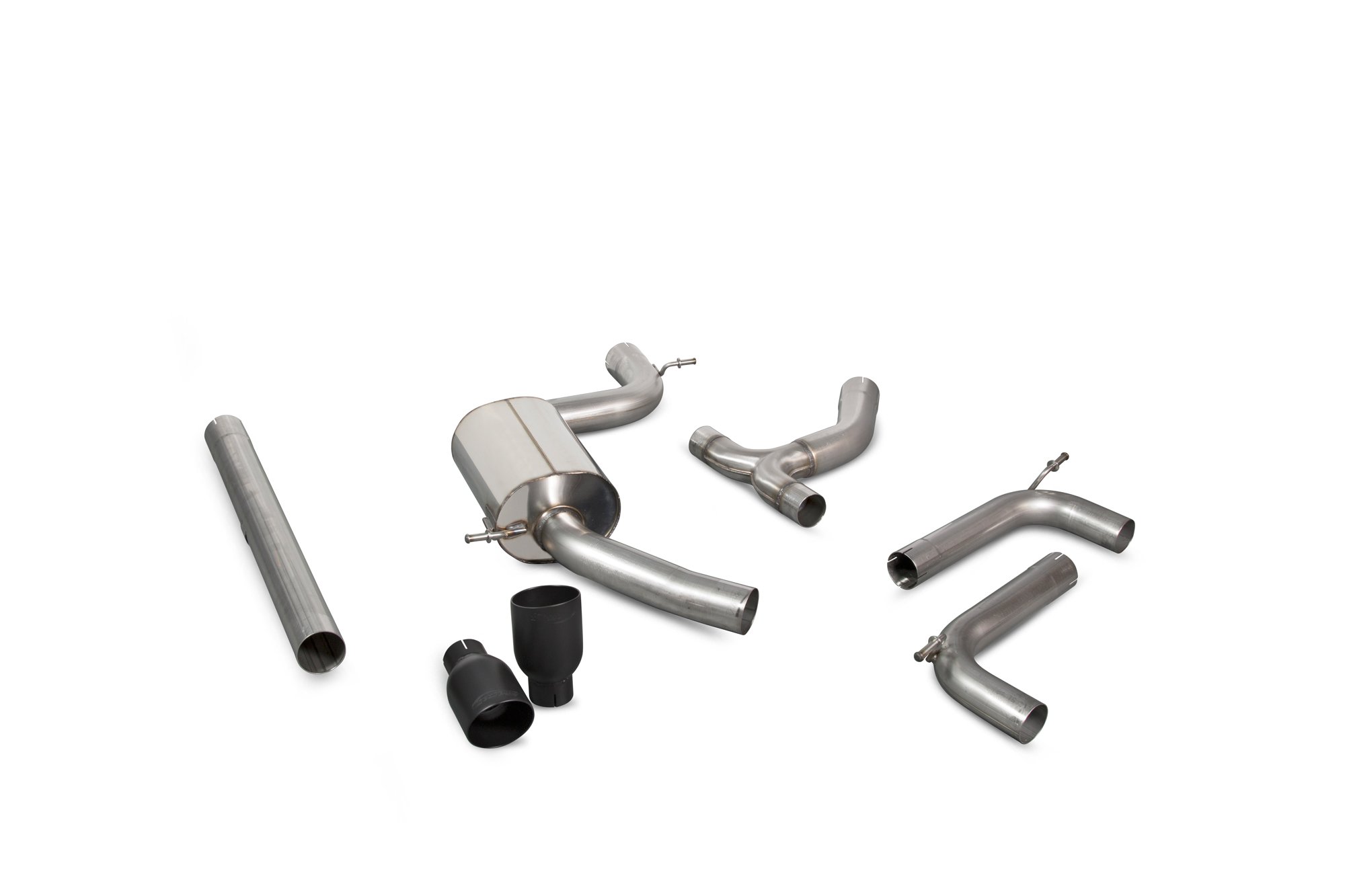 Scorpion Exhausts Volkswagen Golf MK7.5 GTi Non GPF Model Only 2017 2019 Non-resonated cat-back system – Monaco (quad) Ceramic Tips)