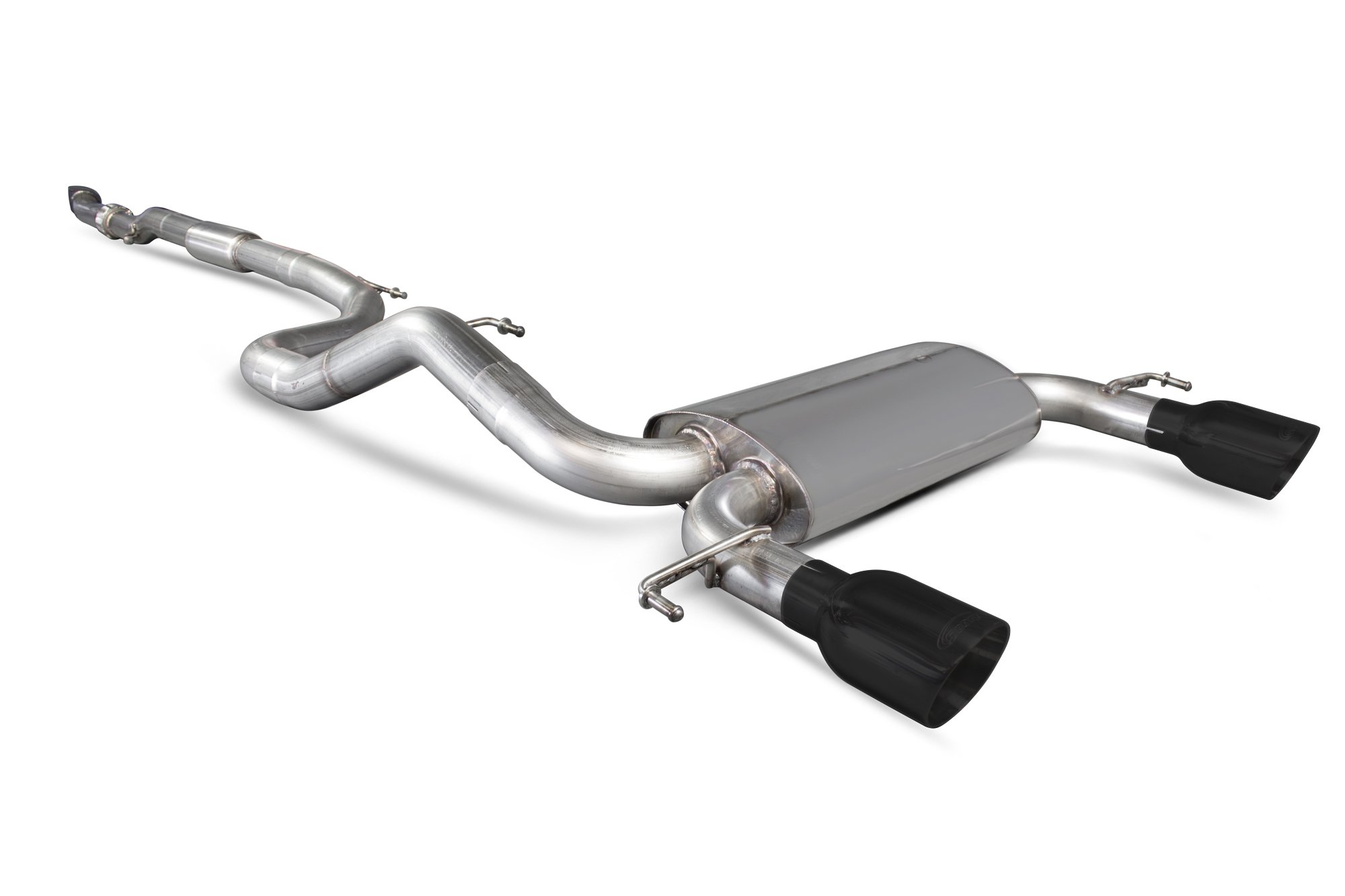 Scorpion Exhausts Vauxhall Corsa E VXR 2015 2018 Resonated cat-back system – Daytona (twin) Ceramic Tips