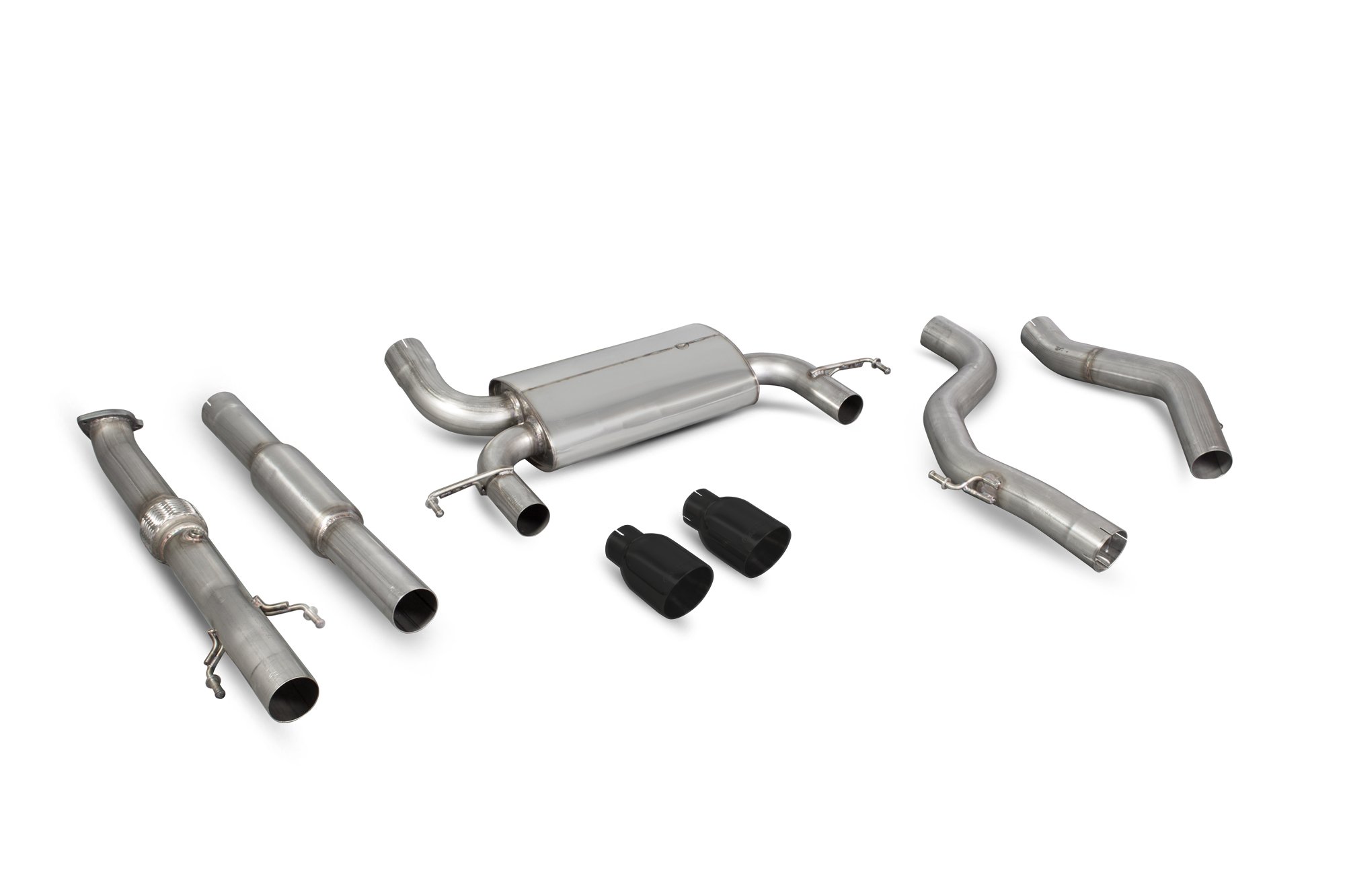 Scorpion Exhausts Vauxhall Corsa E VXR 2015 2018 Resonated cat-back system – Daytona (twin) Ceramic Tips