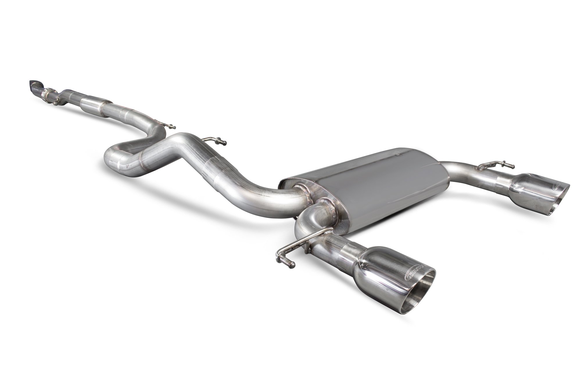 Scorpion Exhausts Vauxhall Corsa E VXR 2015 2018 Resonated cat-back system – Daytona (twin) Tips