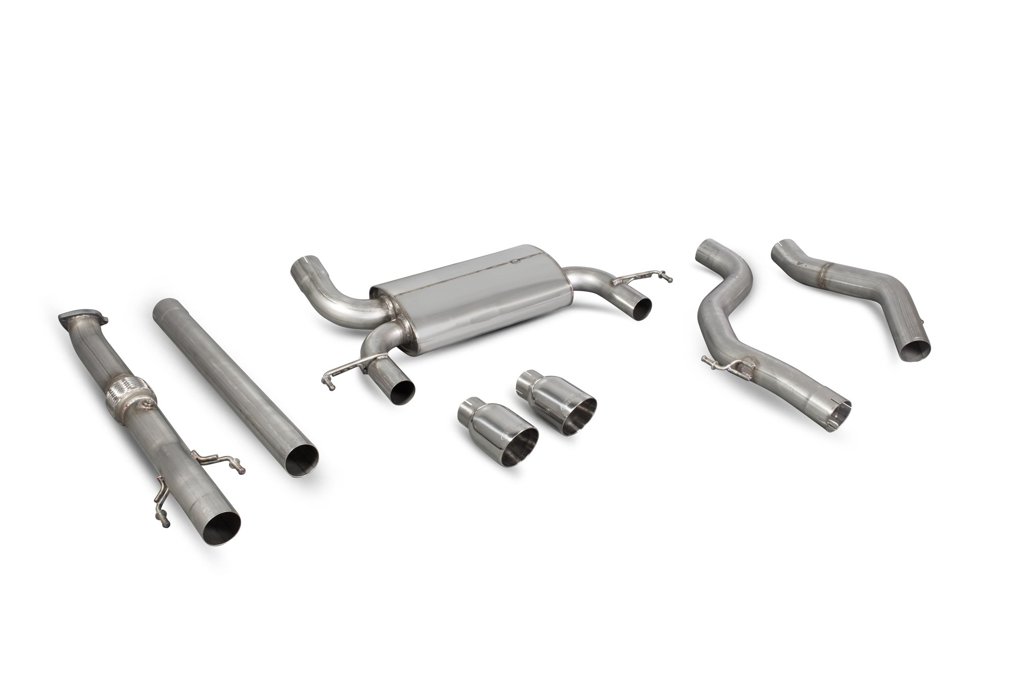 Scorpion Exhausts Vauxhall Corsa E VXR 2015 2018 Non-resonated cat-back system – Daytona (twin) Tips